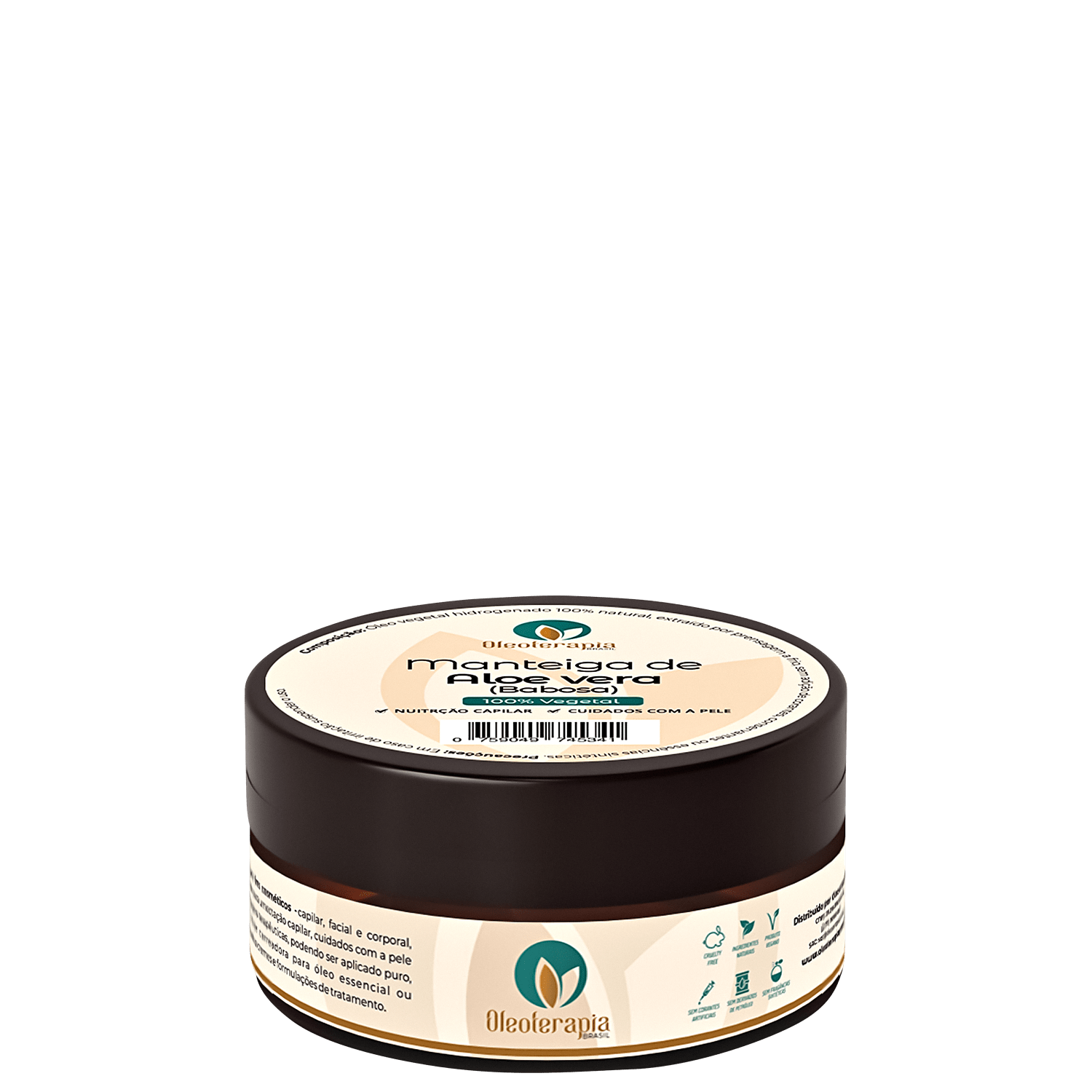 Oleoterapia Brasil Manteiga de Aloe Vera (Babosa) - Manteiga Corporal e Capilar 30g