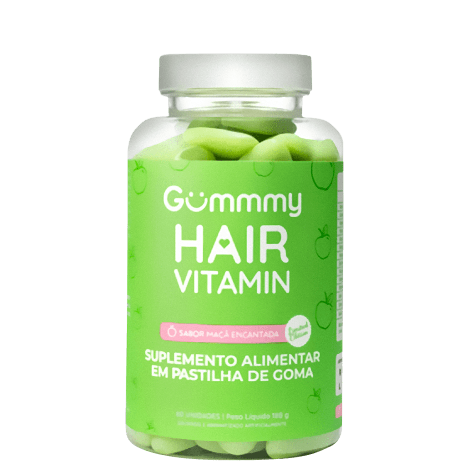 Gummy Hair Vitamin Maçã Encantada - Suplemento Alimentar em Goma 180g