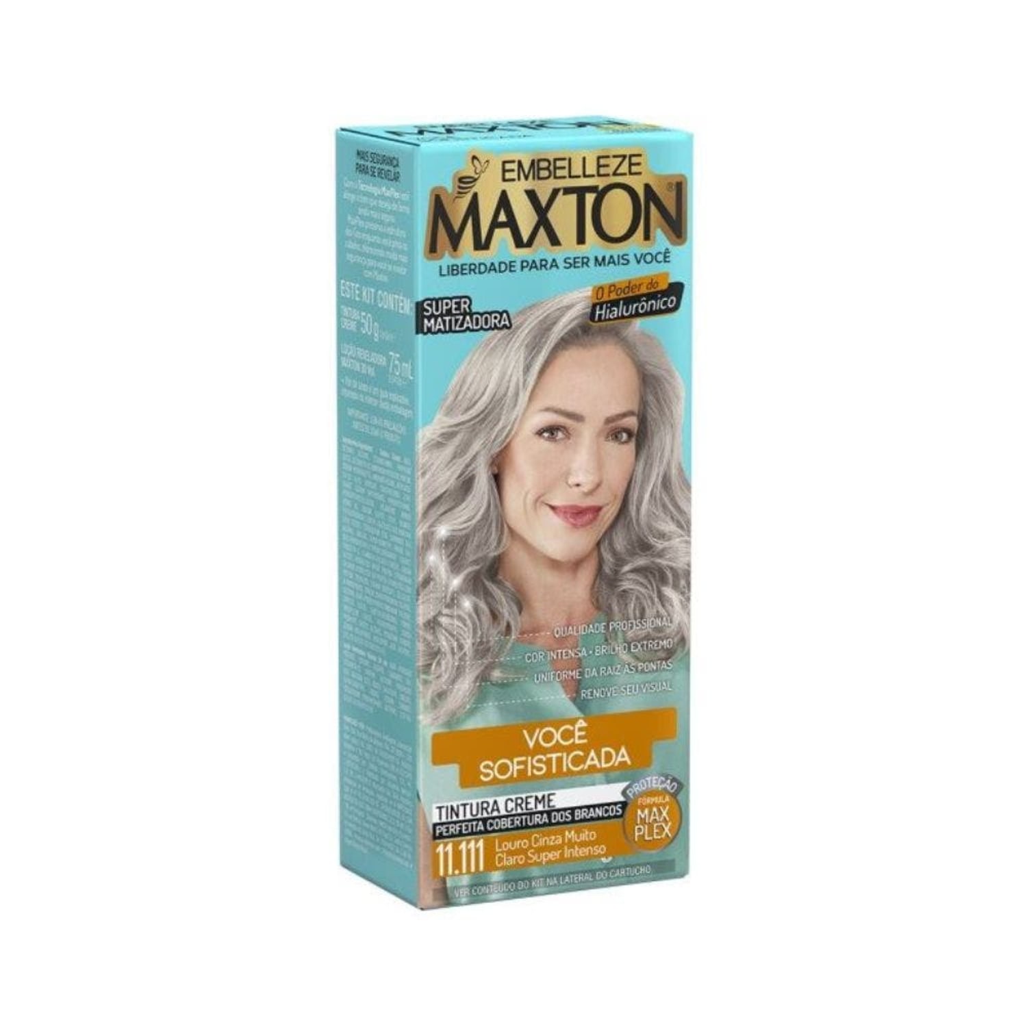 Maxton Louro Cinza Muito Claro Super Intenso 11.111- Tintura Creme 158g
