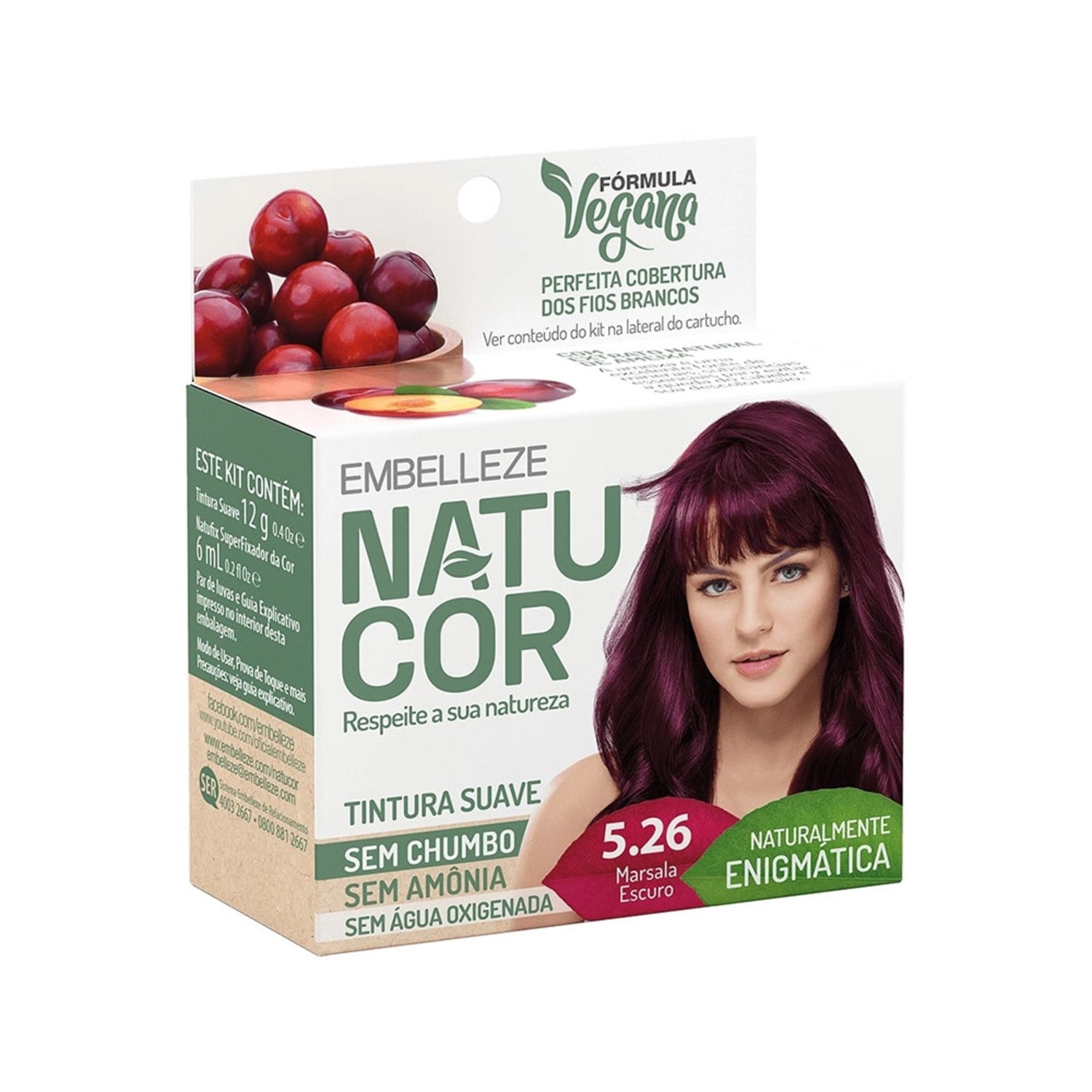 Embelleze Natucor 5.26 Marsala Escuro - Coloração 18g