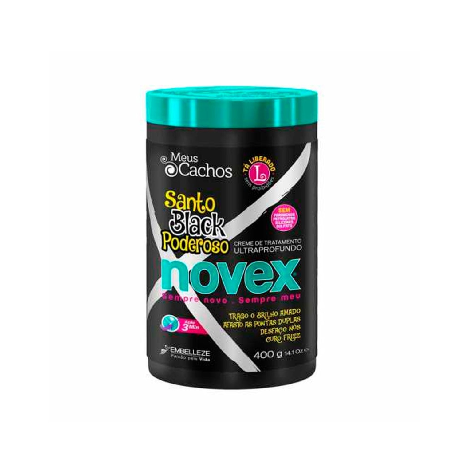 Embelleze Novex Santo Black Poderoso - Creme de Tratamento 400g