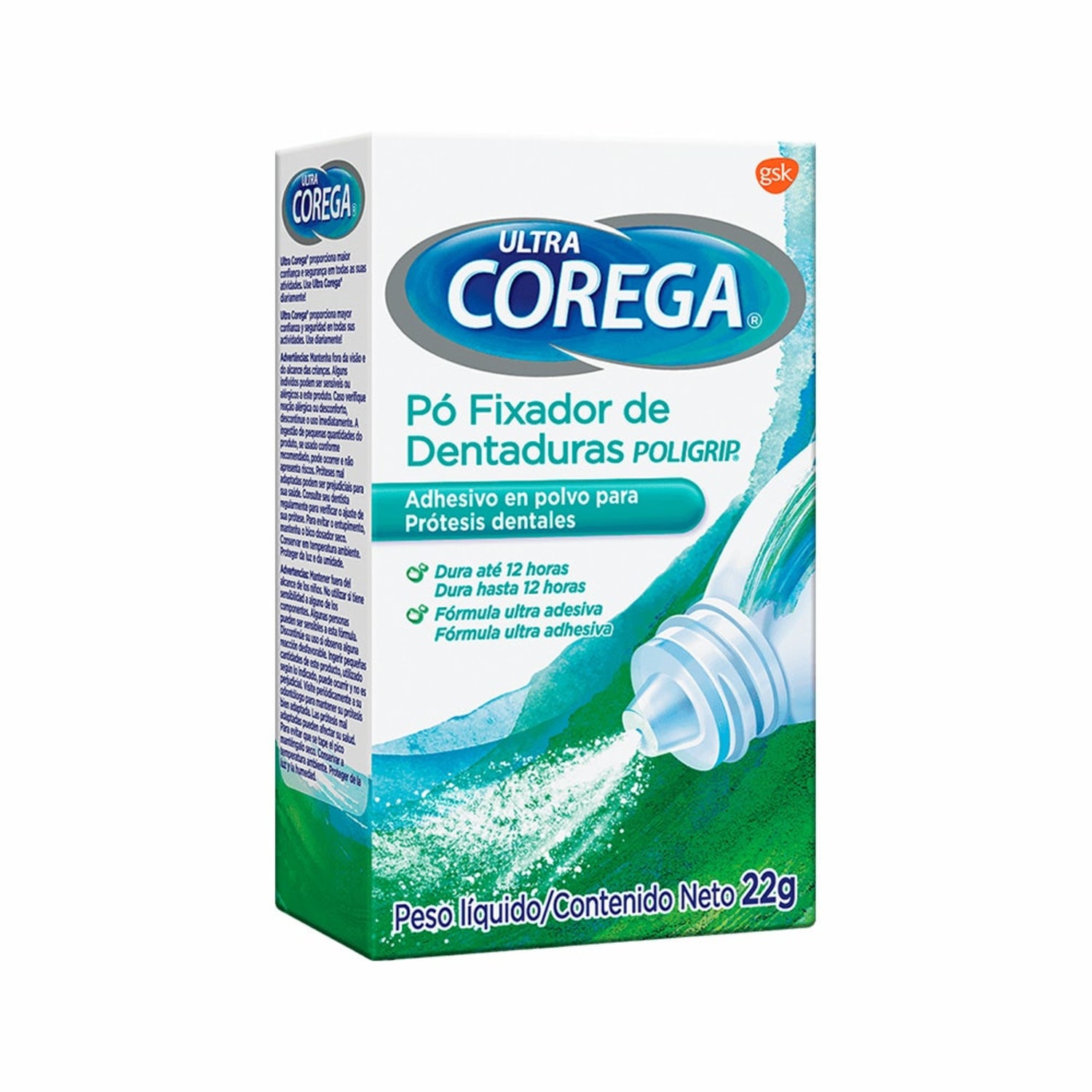 Pó Fixador Dentadura Corega Ultra 22G