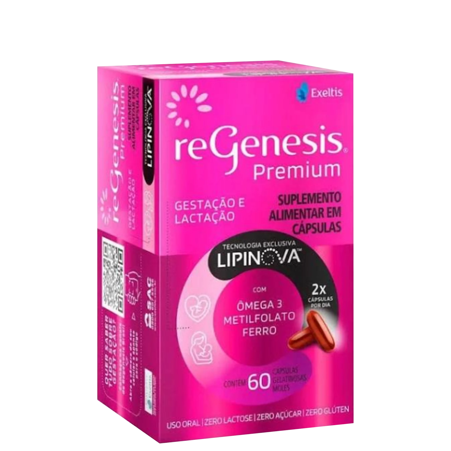 Exeltis ReGenesis Premium Gestação e Lactação - Suplemento Alimentar (60 Cápsulas)
