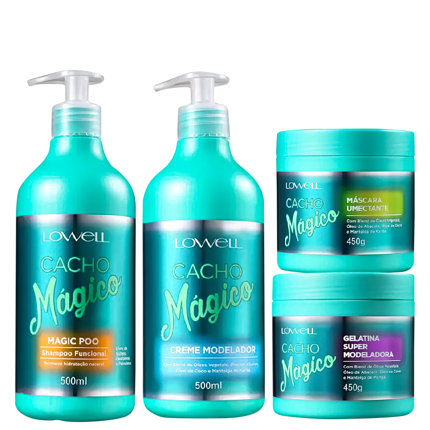Kit Lowell Cacho Mágico Salon (4 Produtos)