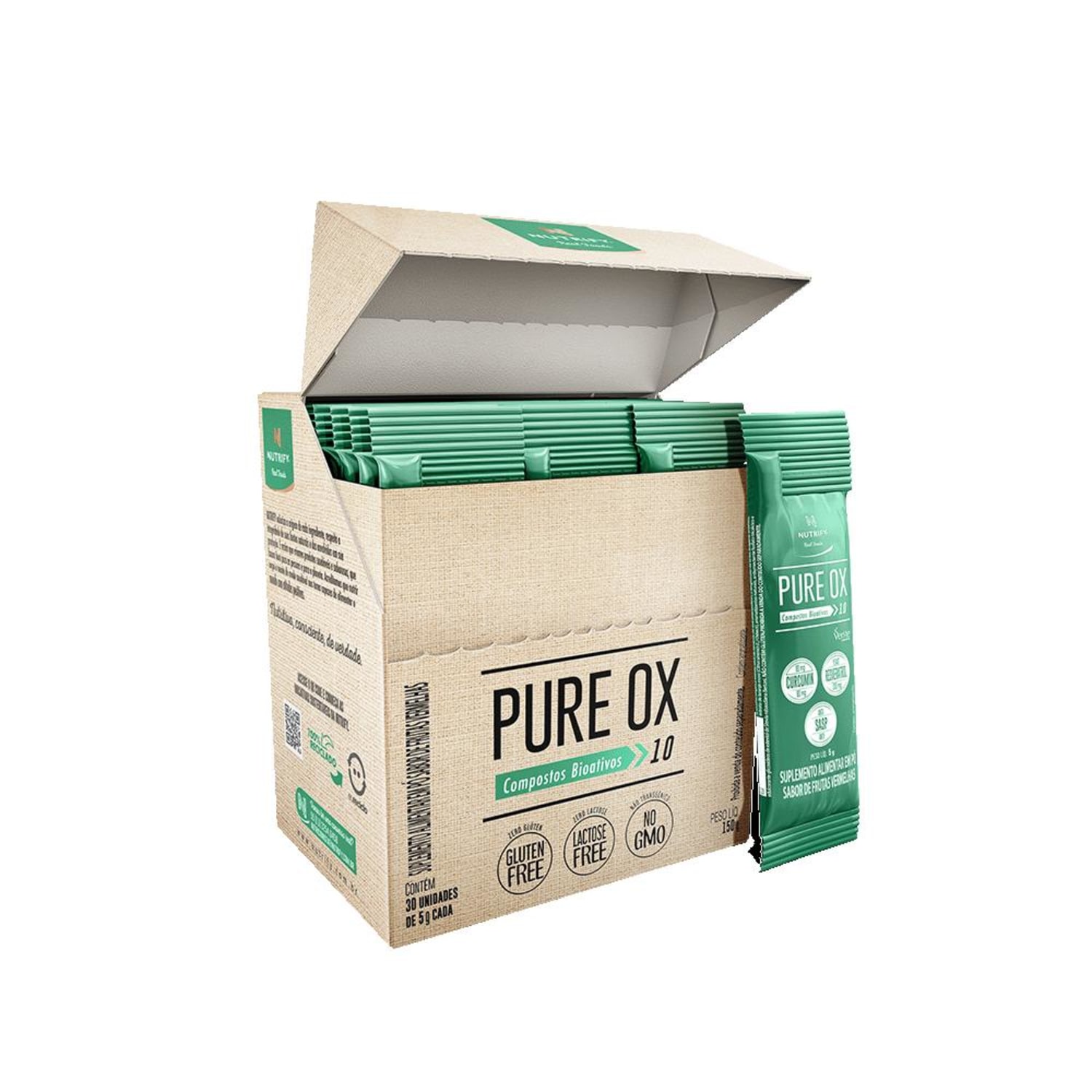Pure OX - 30 Sticks 5g - Frutas Vermelhas