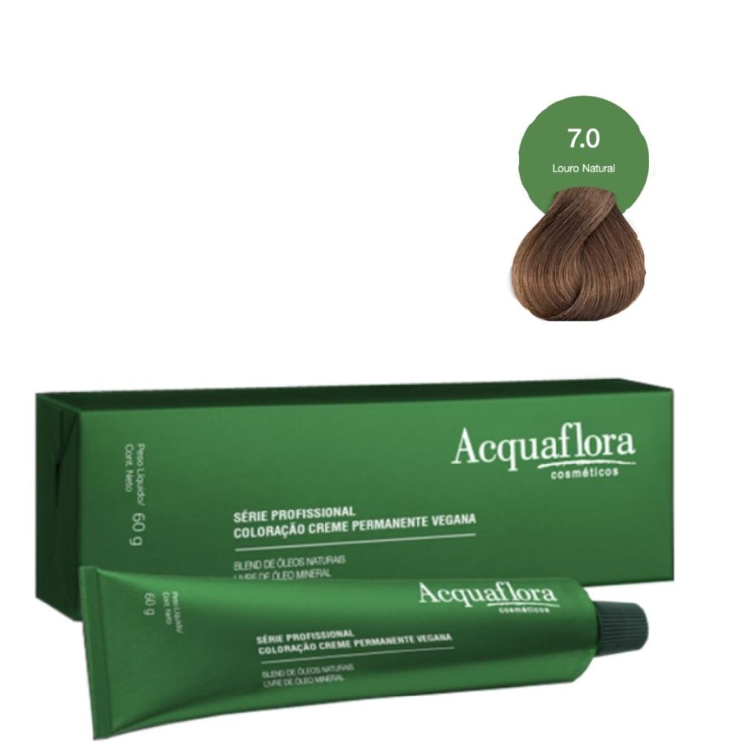 Acquaflora Vegana 7.0 Louro Natural - Coloração Permanente 60g
