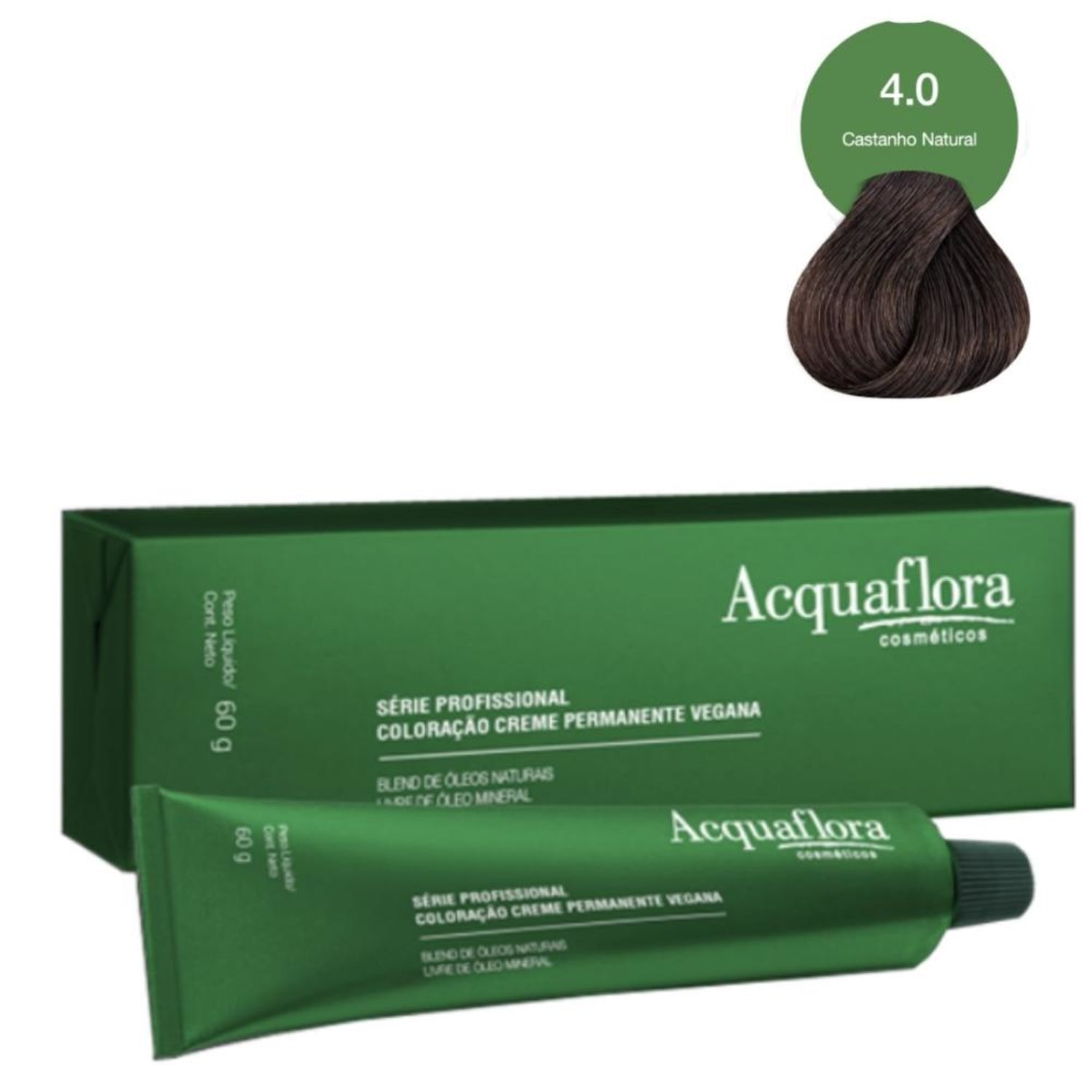 Acquaflora Vegana 4.0 Castanho Natural - Coloração Permanente 60g