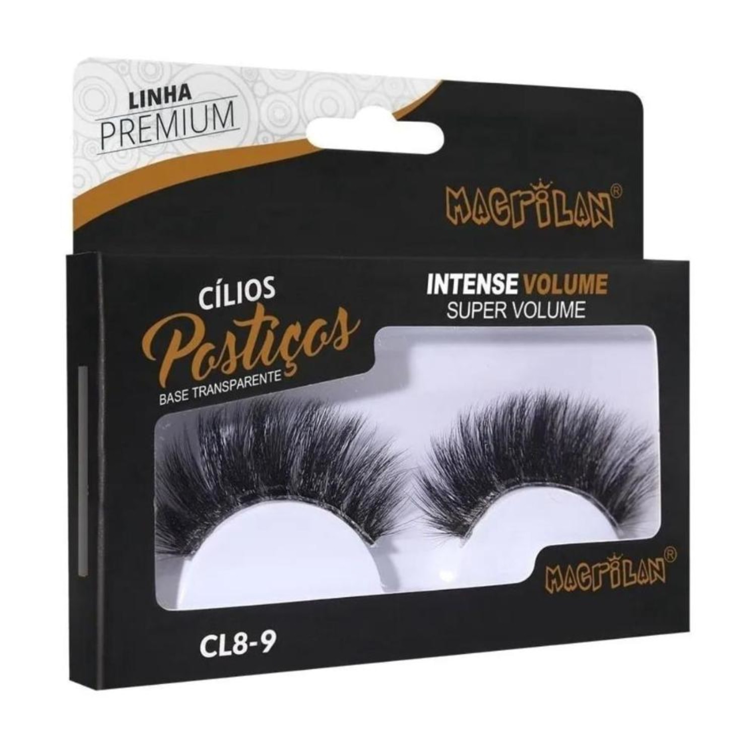 Macrilan Linha Premium Intense Volume CL8-9 - Cílios Postiços