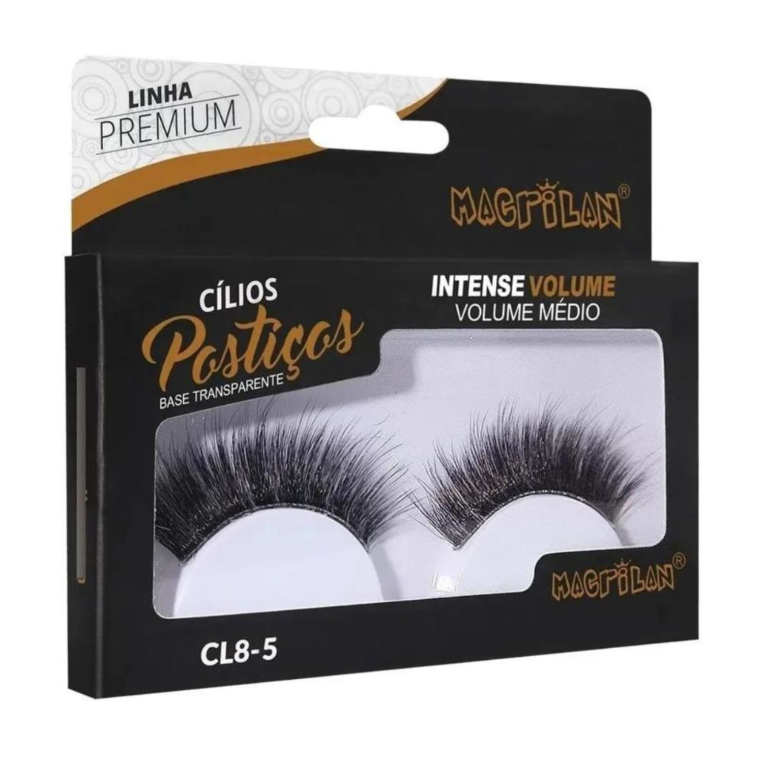 Macrilan Linha Premium Intense Volume CL8-5 - Cílios Postiços