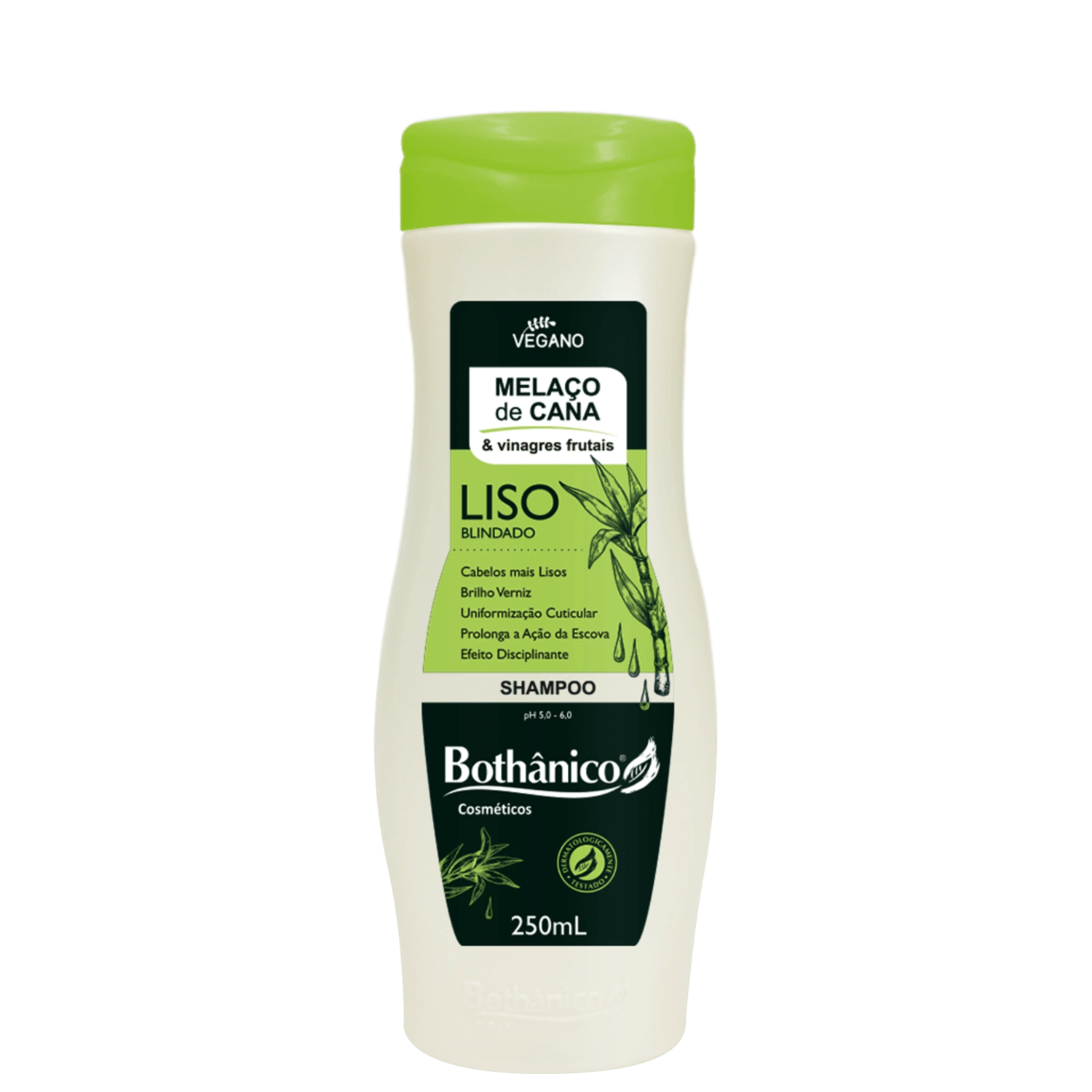 Bothânico Cosméticos Shampoo Melaço de Cana e Vinagres Frutais 250mL