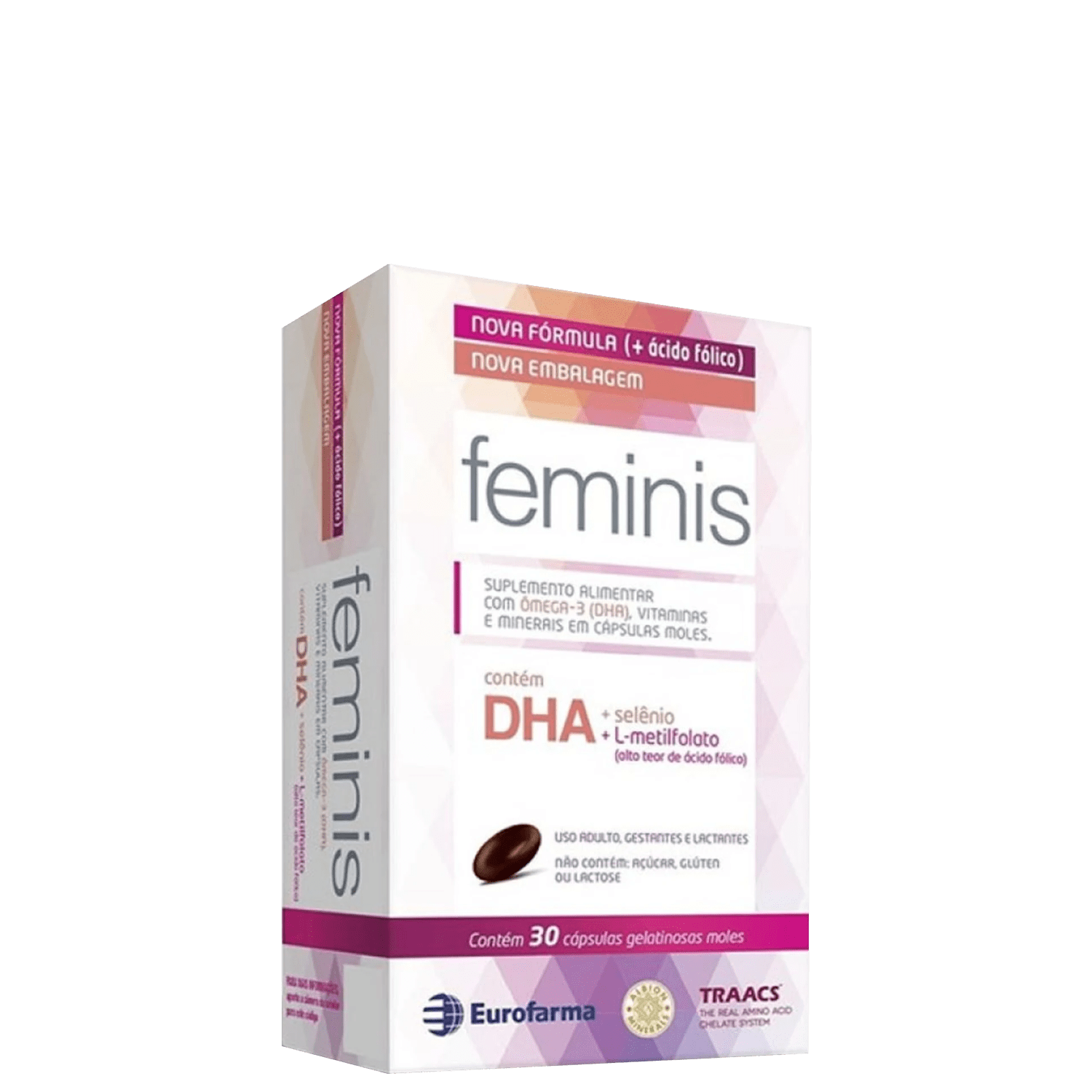 Eurofarma Feminis DHA + Ácido Fólico - Suplemento Alimentar (30 Cápsulas)
