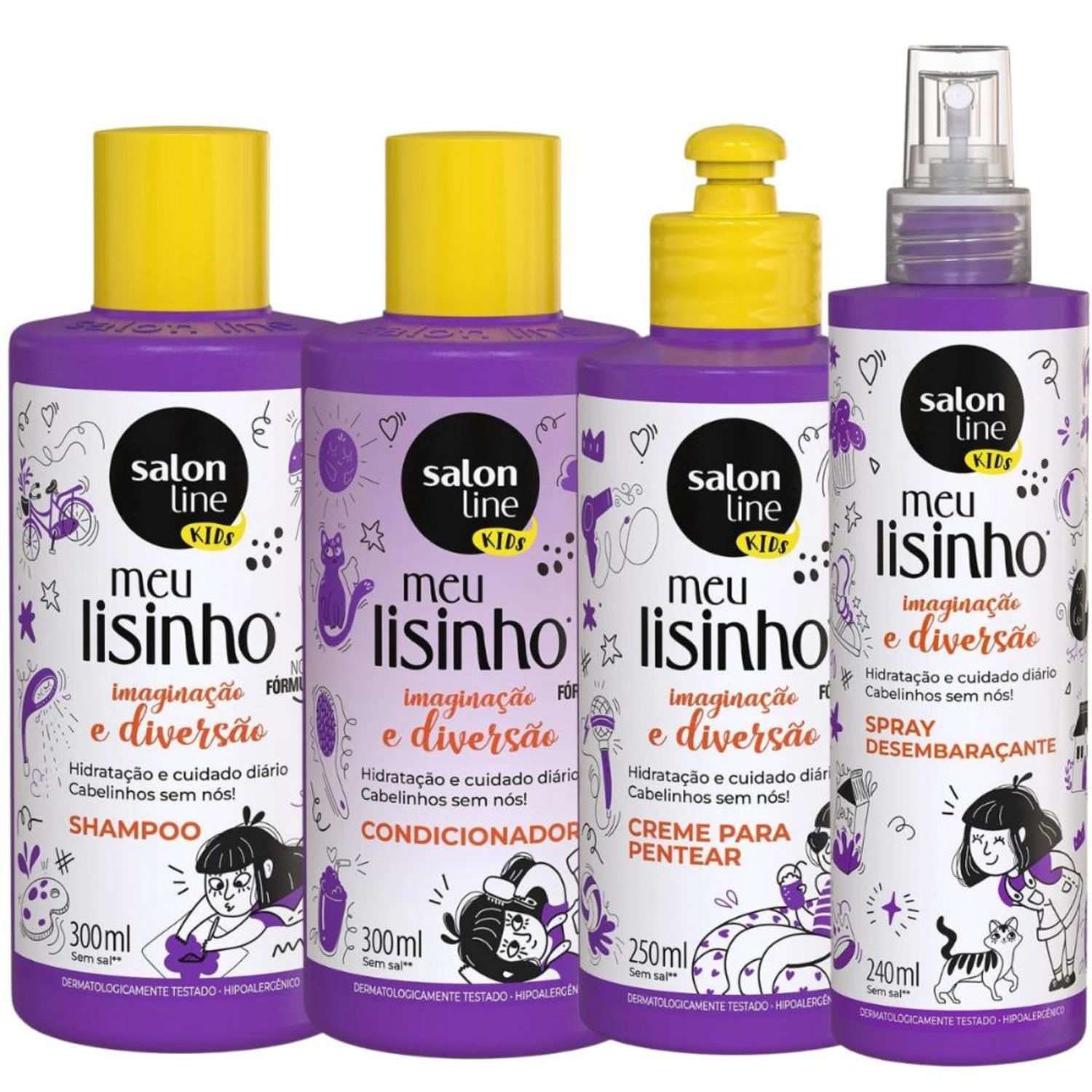 Kit Salon Line Kids Meu Lisinho Imaginação e Diversão C/4