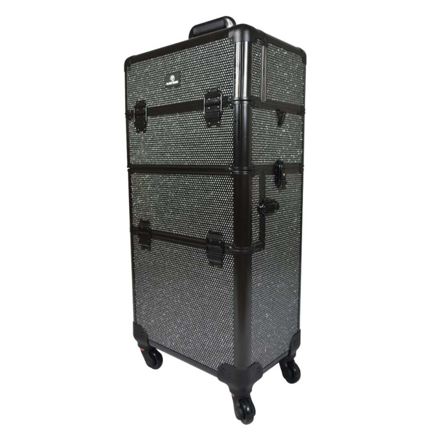 Maleta Profissional Klass Vough 2 em 1 Preta Com Strass Ref:db-913t-bl