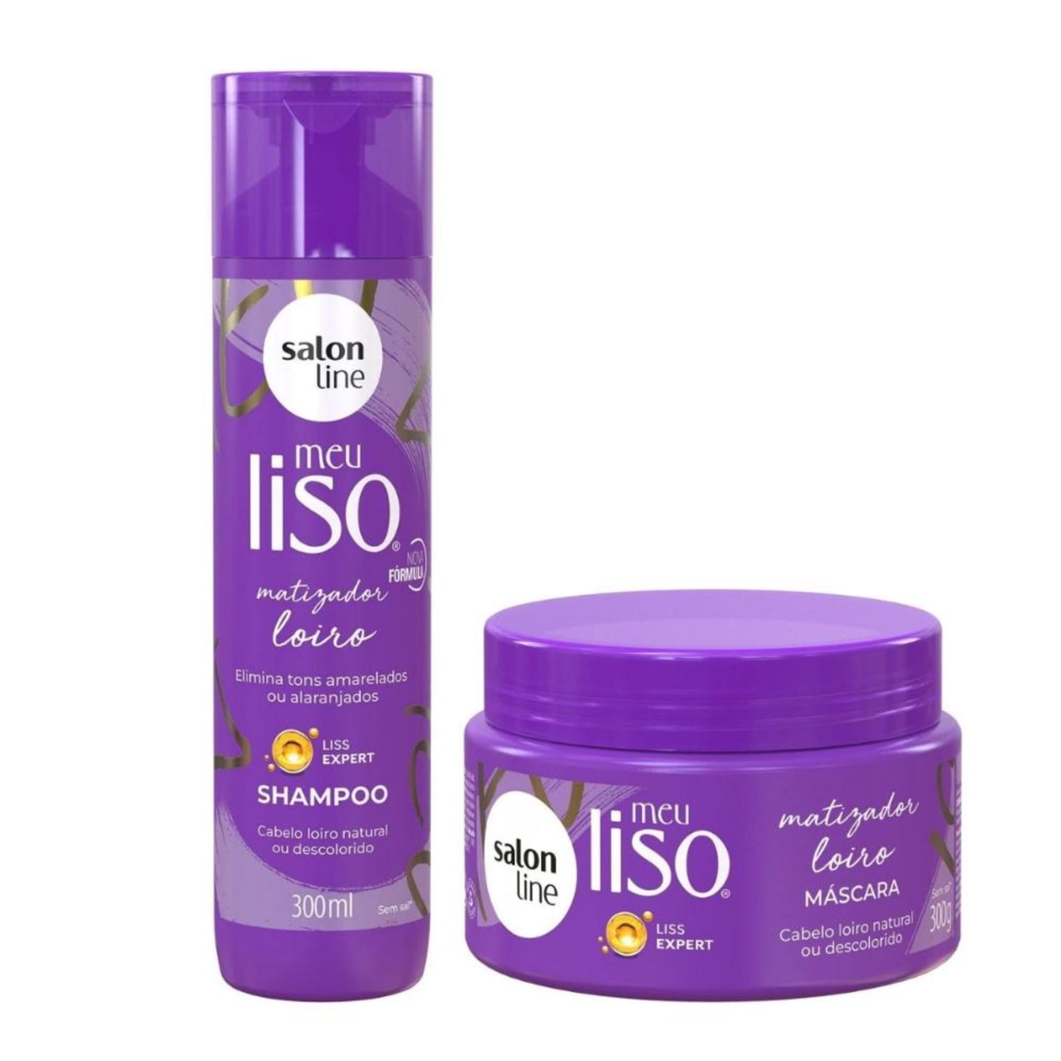 Kit Salon Line Meu Liso Matizador Loiro Duo Care (2 Produtos)