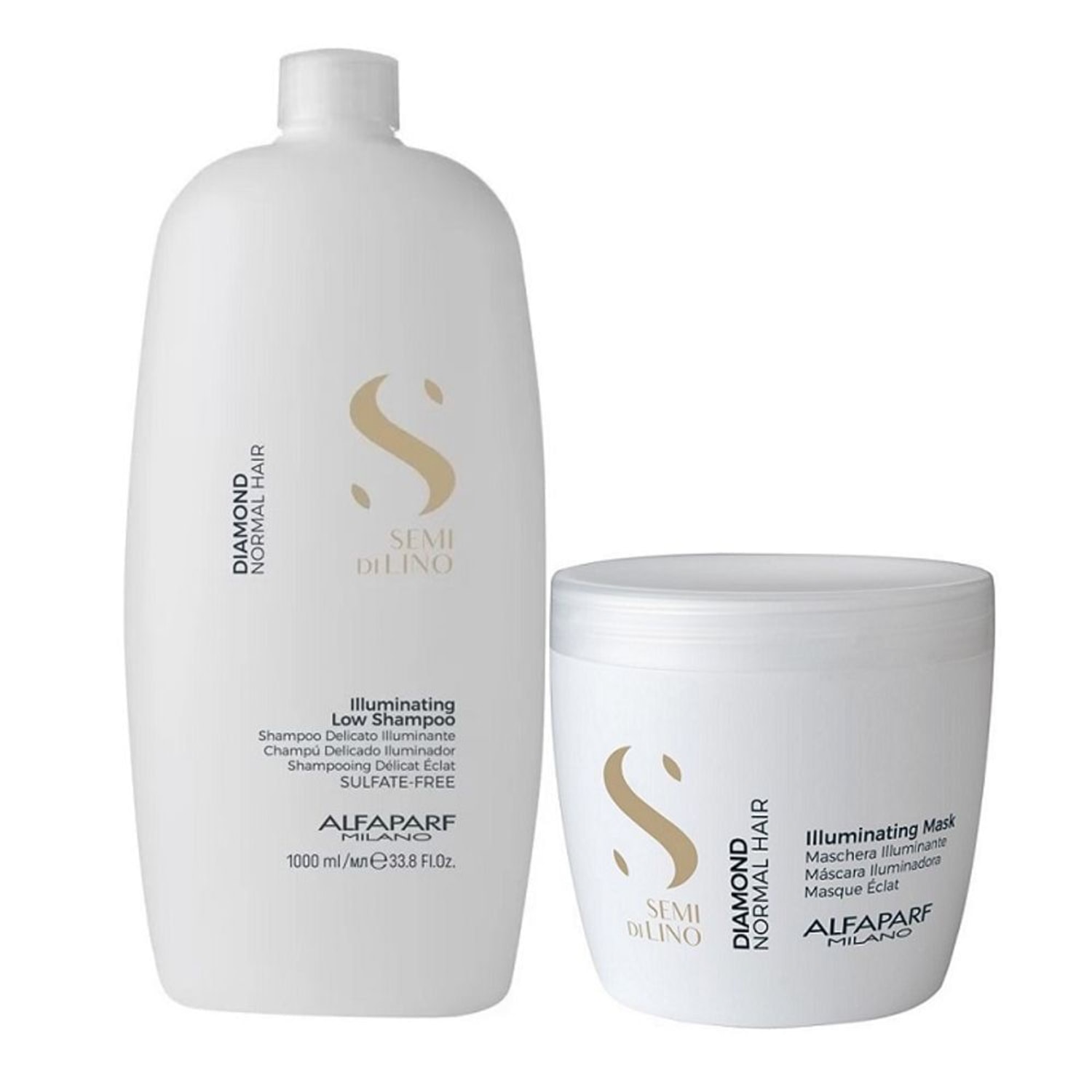 Kit Hidratação Express Alfaparf Semi Di Lino Diamond Illuminating Grande