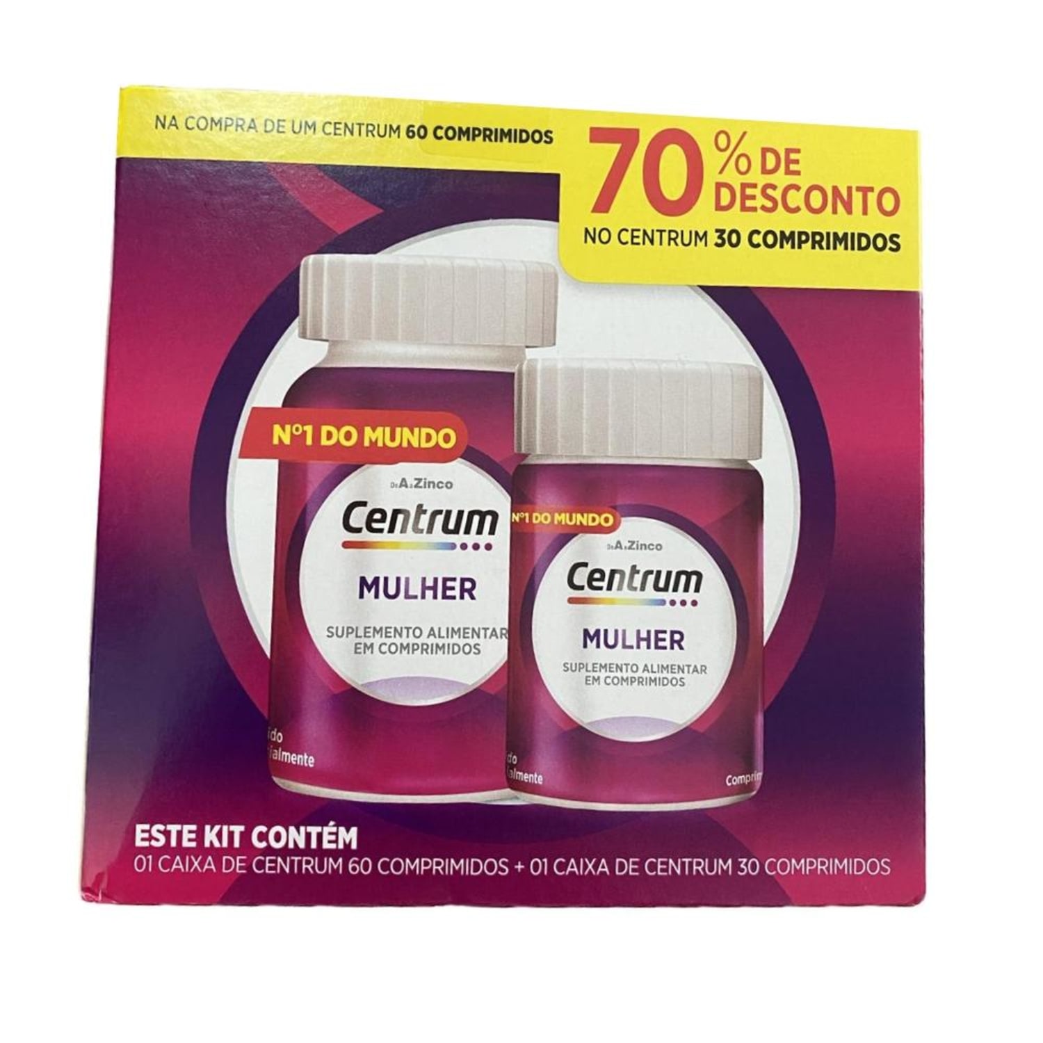 Kit Centrum Mulher Multivitamínico 60 + 30 Comprimidos