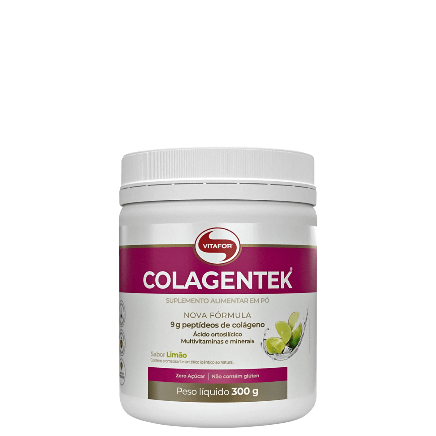 Colagentek Colágeno 300g Limão Vitafor