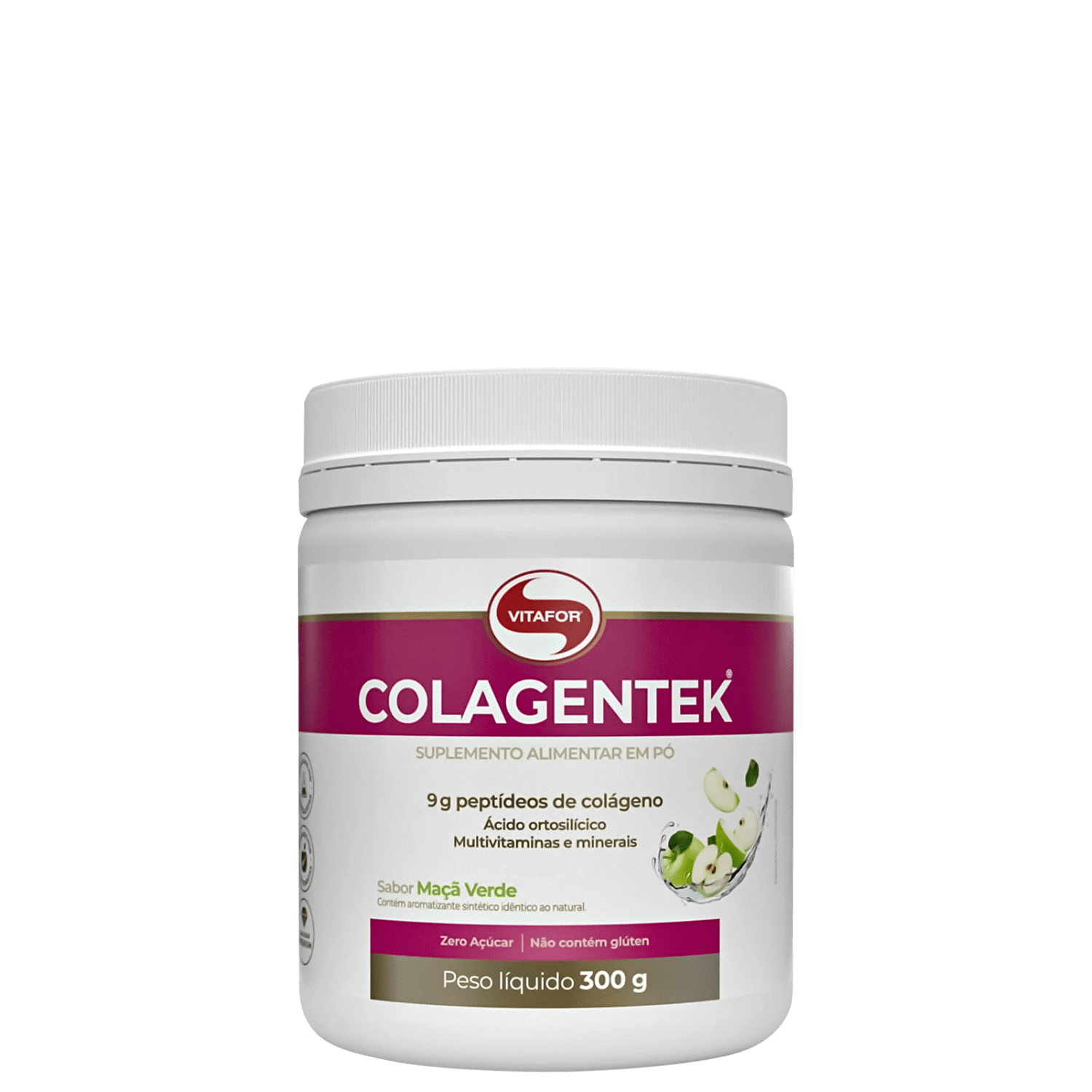 Vitafor Colagentek Colágeno Maçã Verde - Suplemento Vitamínico 300g