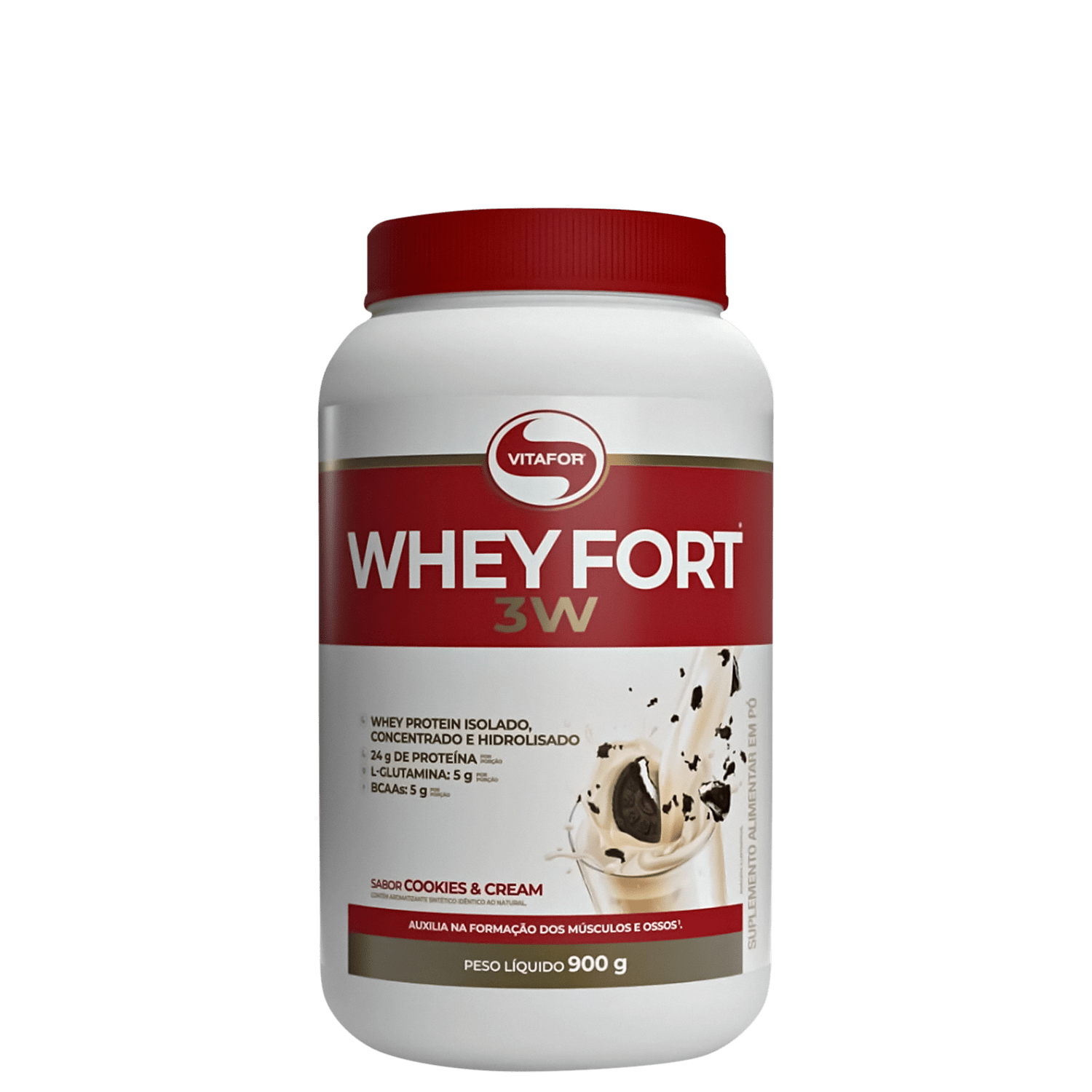 Whey Fort 3W 900g Cookies Vitafor
