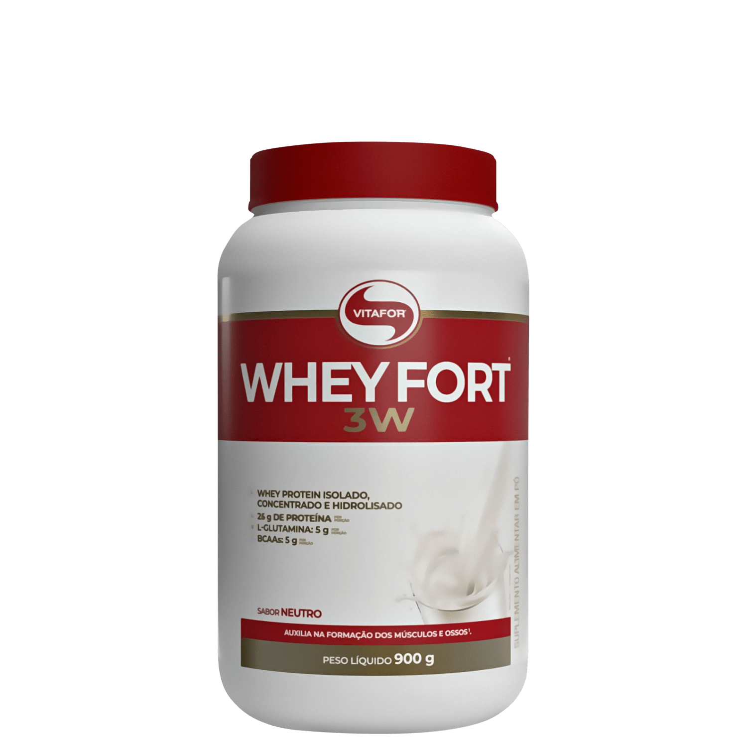 Whey Fort 3W Neutro 900g Vitafor
