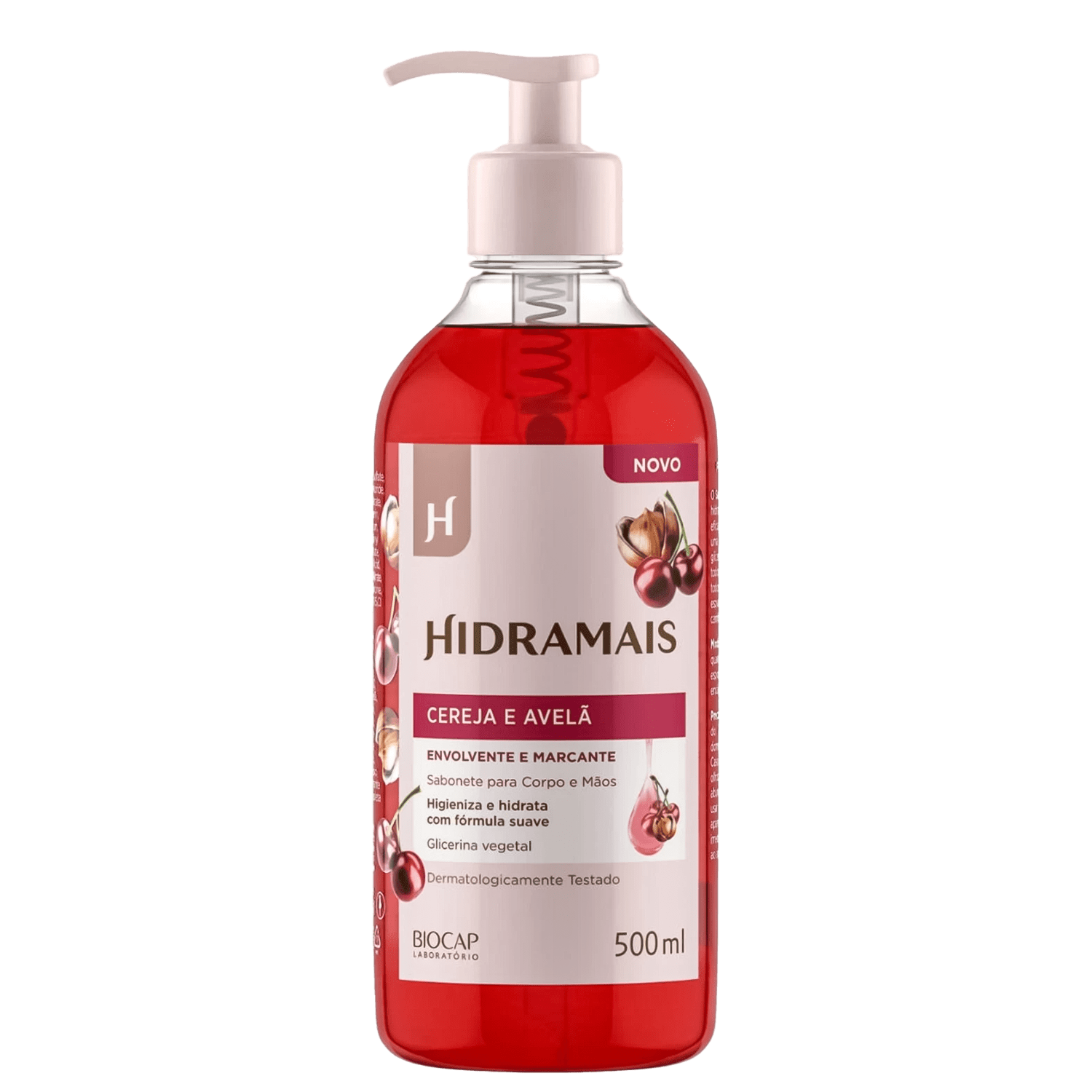 Hidramais Cereja e Avelã Corpo e Mãos - Sabonete Líquido 500ml
