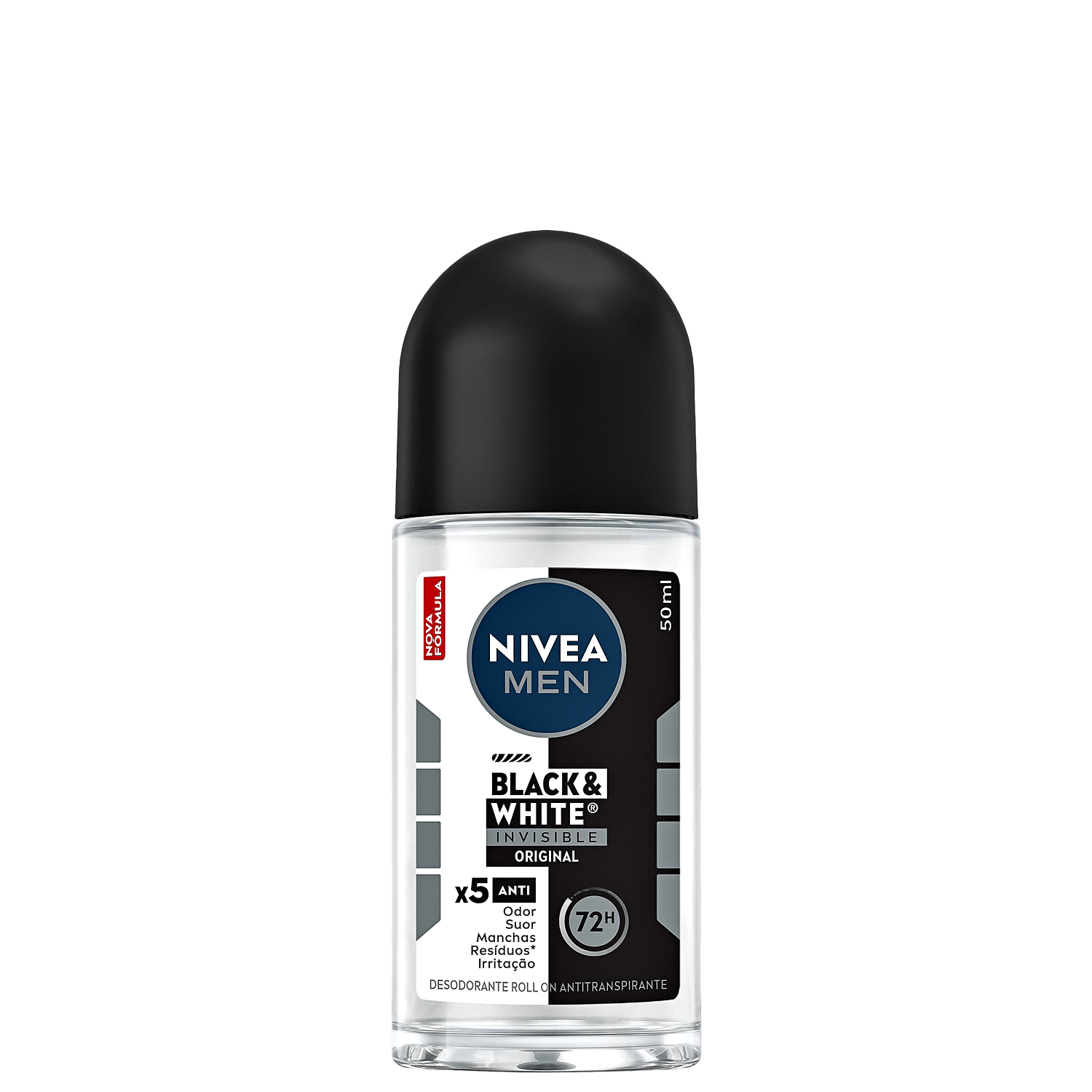 NIVEA MEN Invisible Black & White - Desodorante Antitranspirante Roll-On 50ml