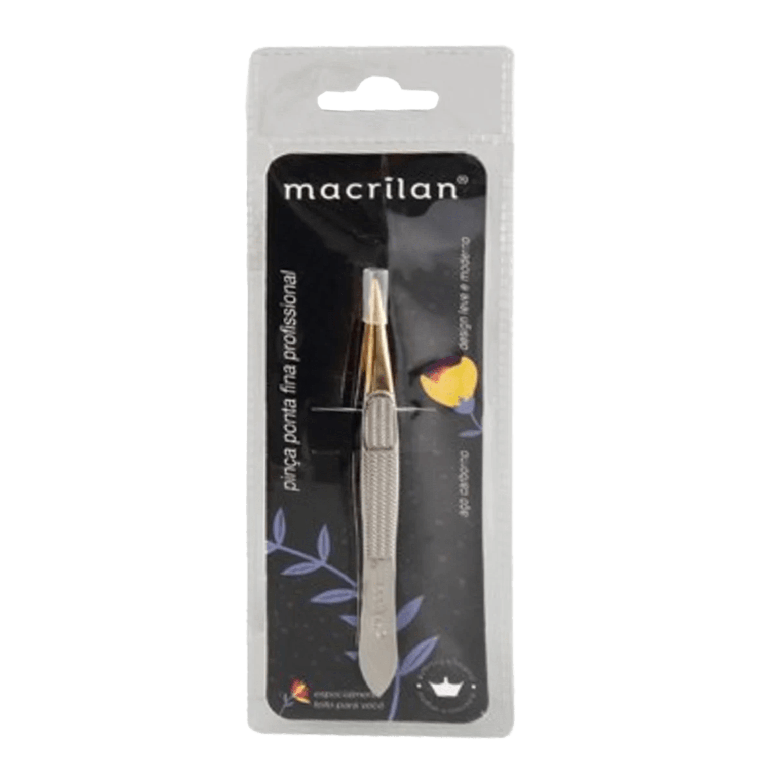 Pinça PI-3 Macrilan Com a Ponta Fina Essencial Para Pelos Finos
