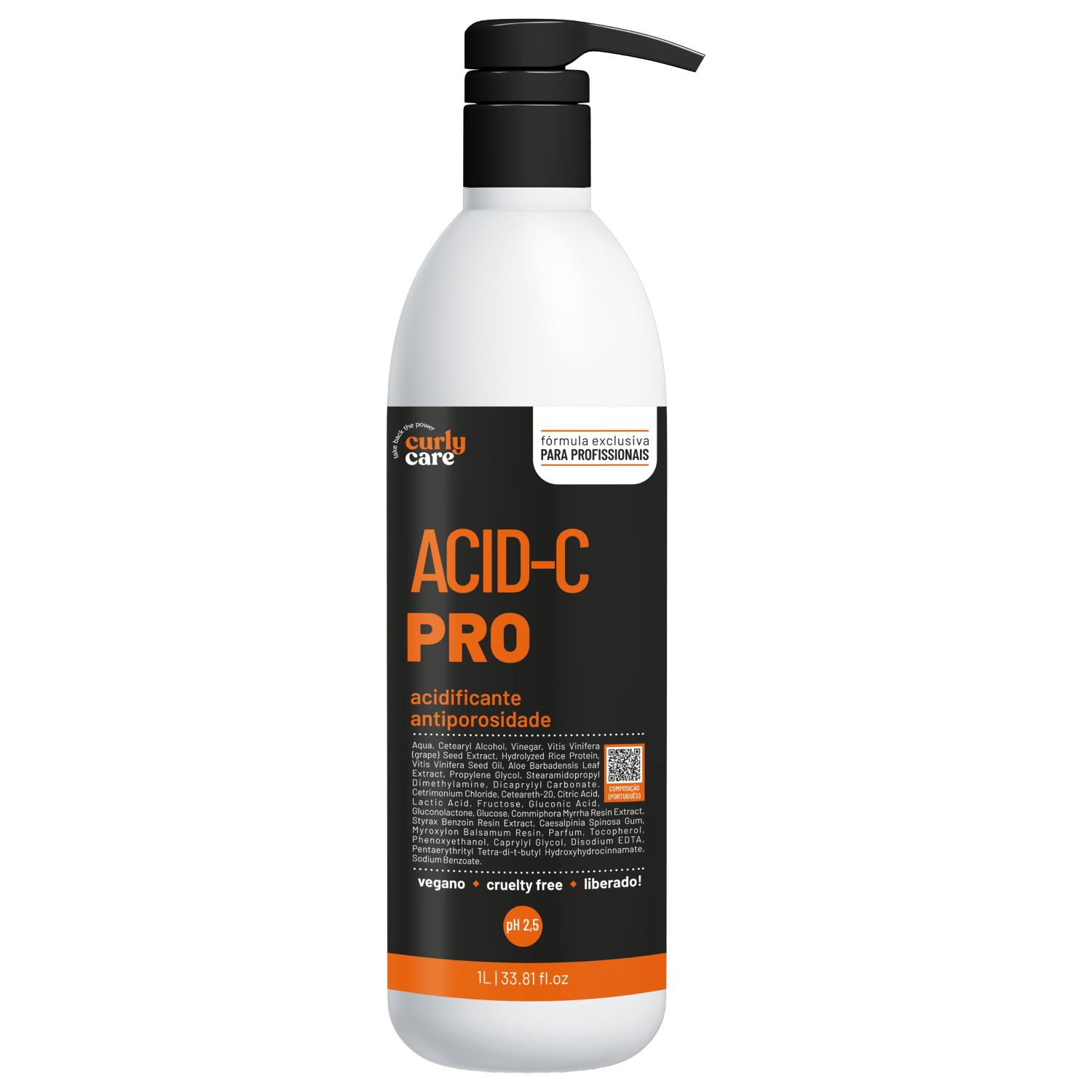 Curly Care Acid-C PRO Antiporosidade - Acidificante Capilar 1l