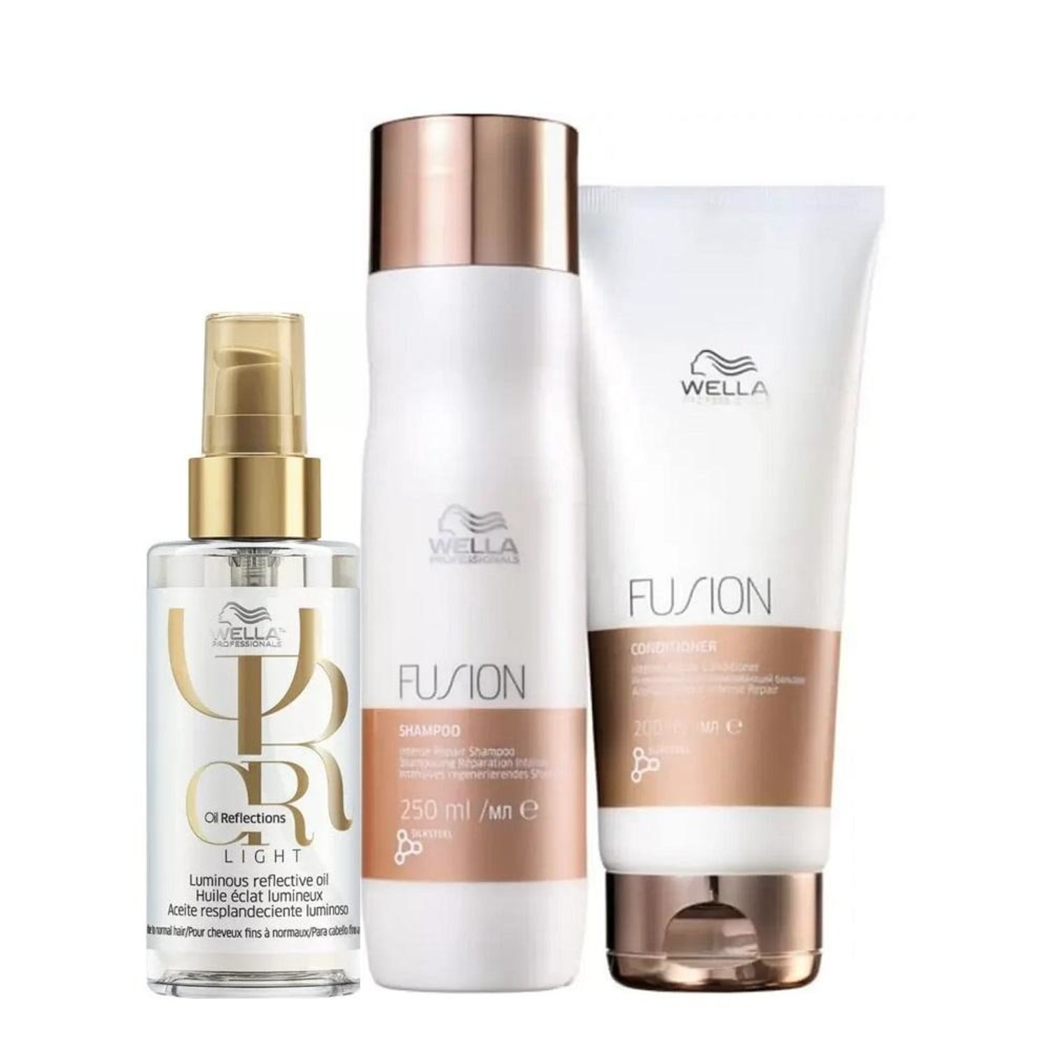 Kit Wella Professionals Fusion Essential Shine (3 Produtos)