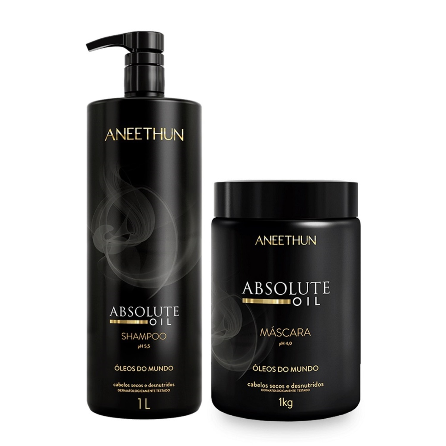 Kit Aneethun Absolute Oil Shampoo 1000ml + Máscara 1000g
