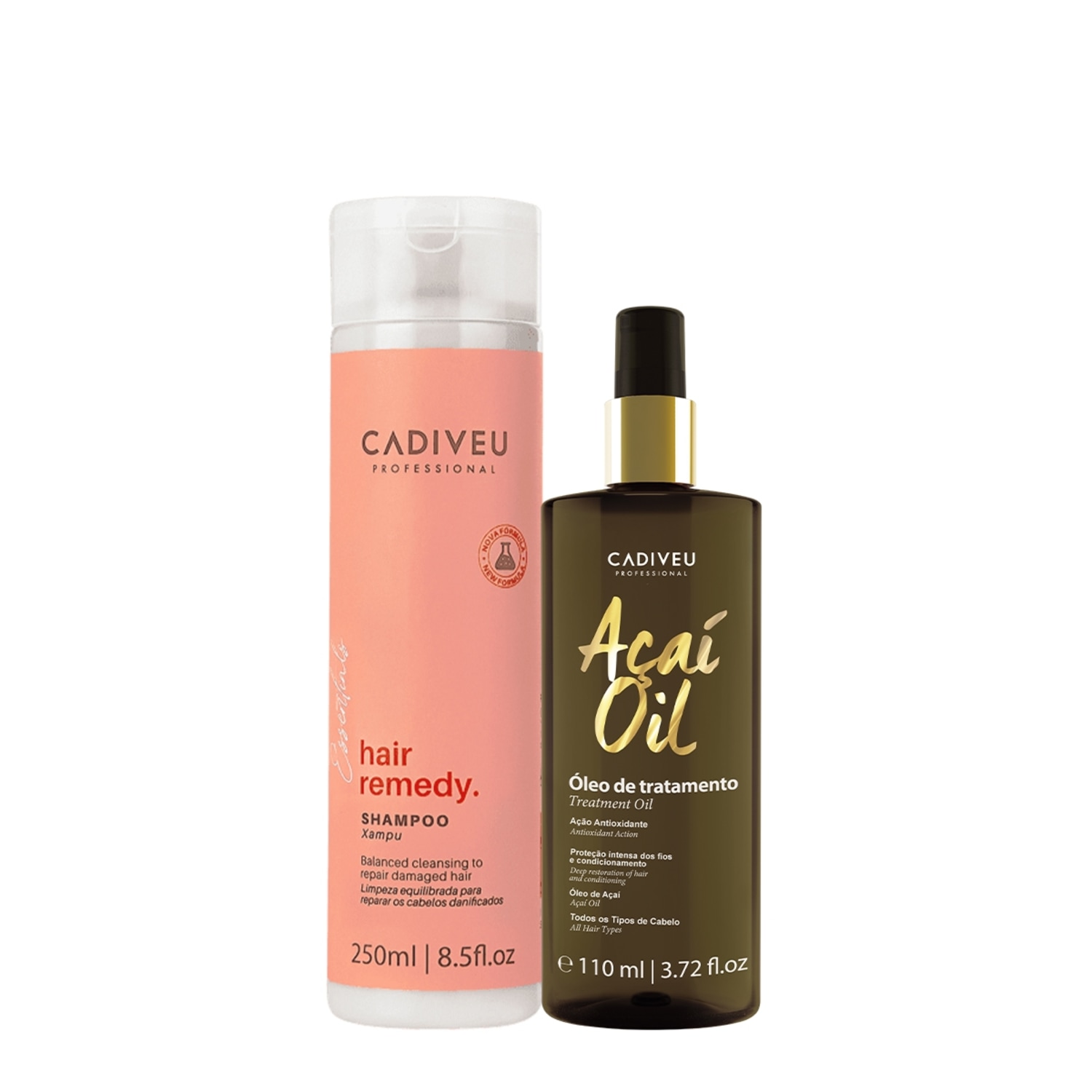 Kit Cadiveu Professional Essentials Hair Remedy + Açaí Oil Plus (2 Produtos)