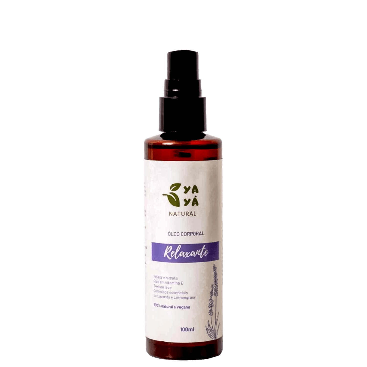 Yayá Natural Relaxante Lavanda e Capim Limão - Óleo Corporal Hidratante 100ml