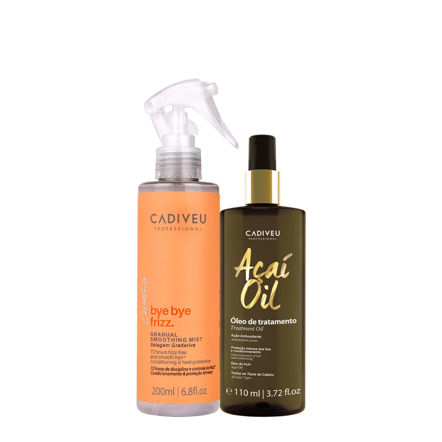 Kit Cadiveu Professional Bye Bye Frizz Selagem Gradativa Açaí Oil Plus (2 Produtos)