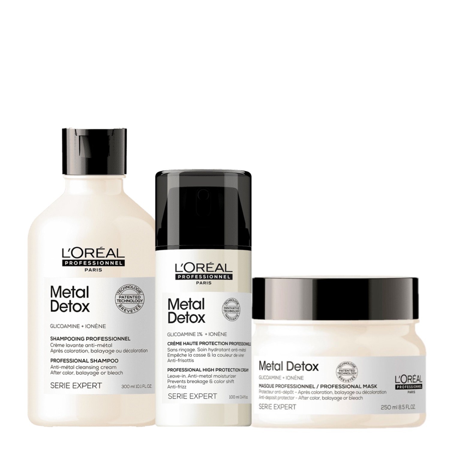 Kit L'Oréal Professionnel Metal Detox Trio Total (3 Produtos)