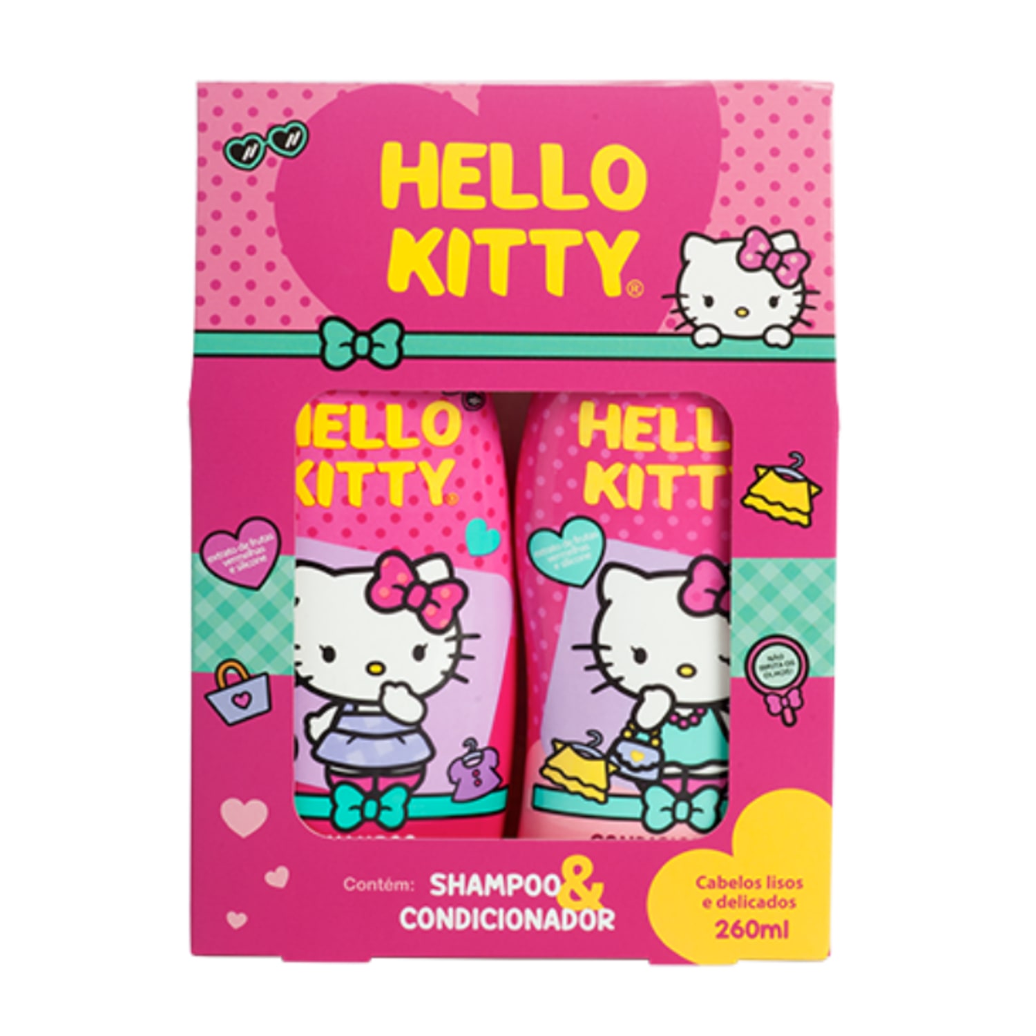 Hello Kitty Combo Cabelos Lisos e Delicados - Cia da Natureza