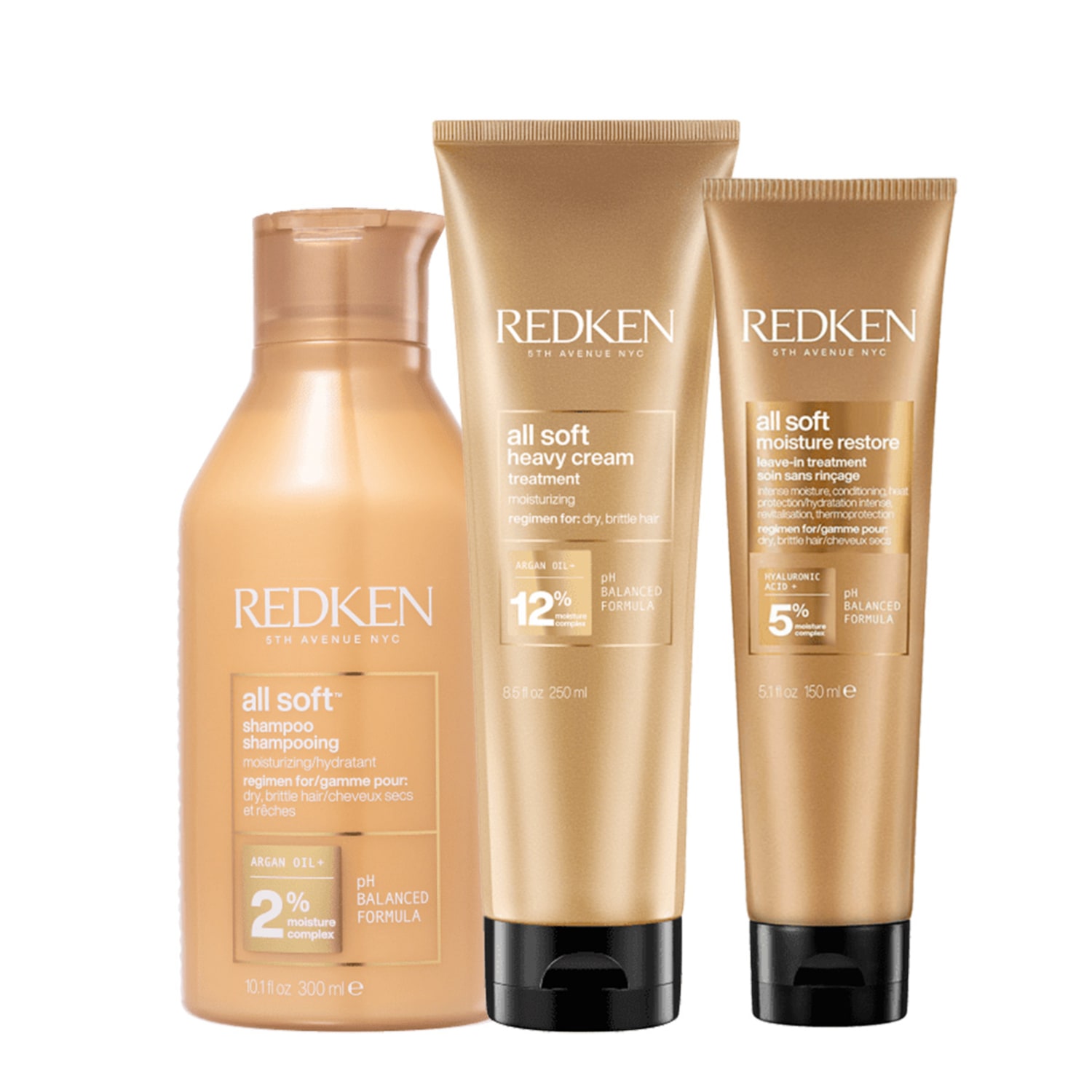 Kit Redken All Soft Hair Care Trio (3 produtos)