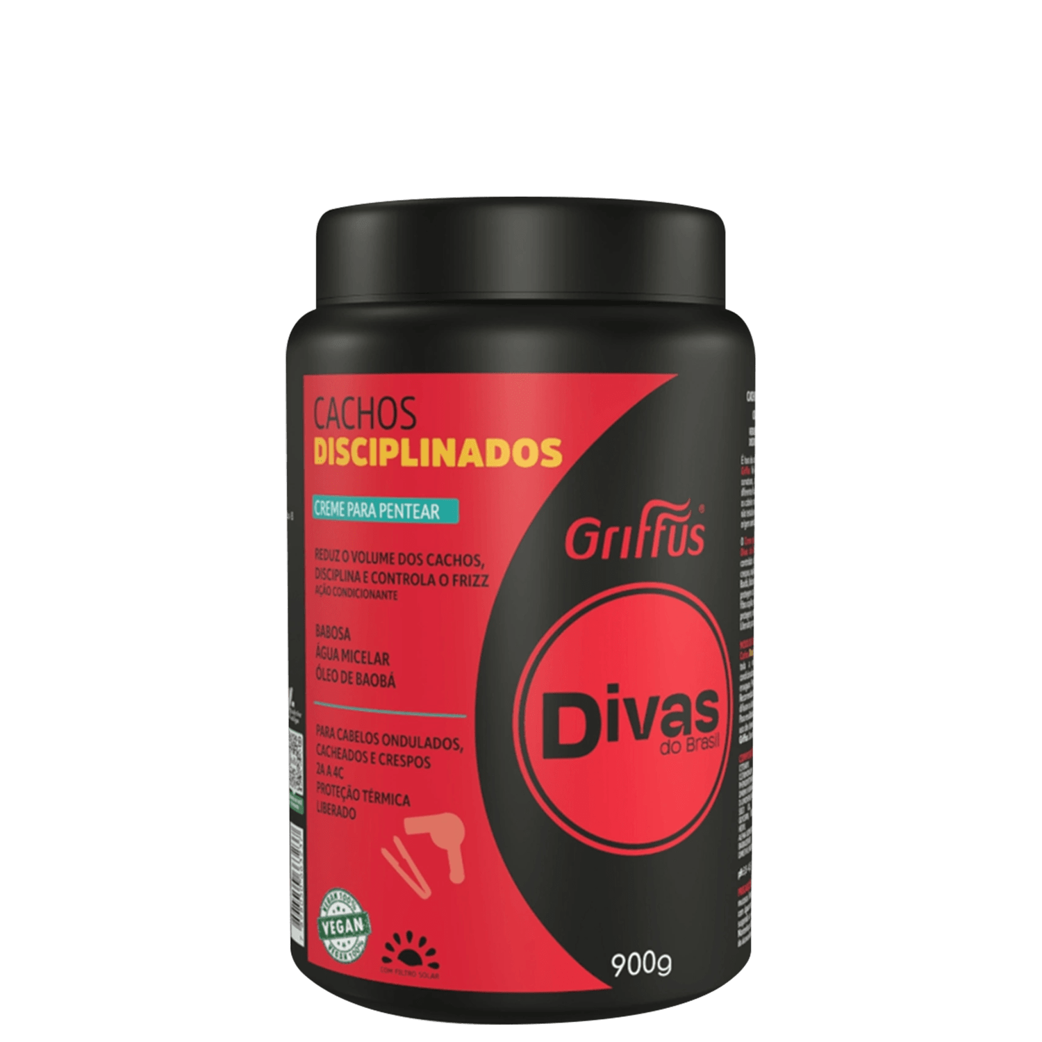 Griffus Divas do Brasil Cachos Disciplinados - Creme para Pentear 900g
