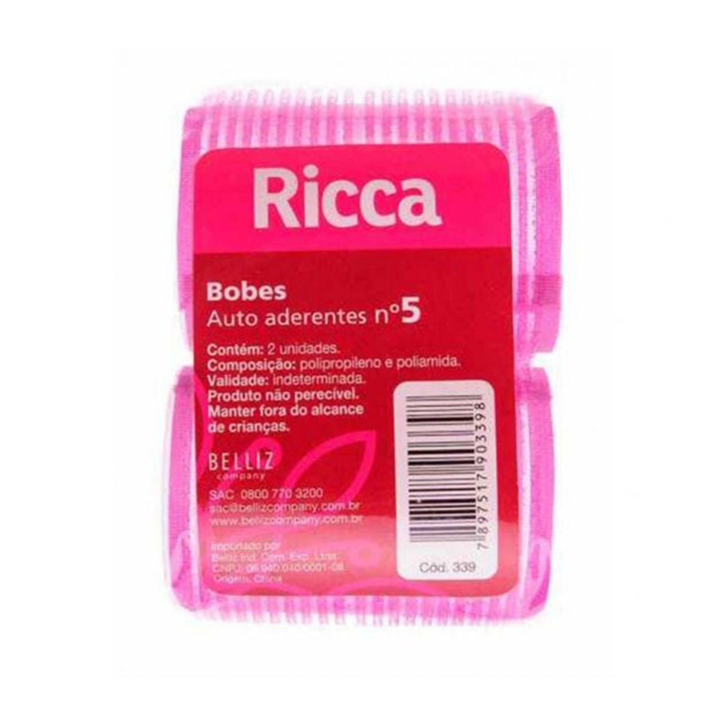 Ricca Bobes de Cabelo Autoaderente Nº 5 (2 Unidades)