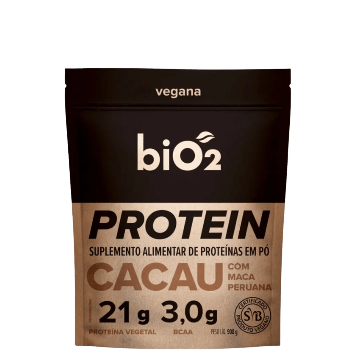 biO2 Protein Cacau com Maca Peruana -Suplemento Alimentar de Proteínas em Pó 908g