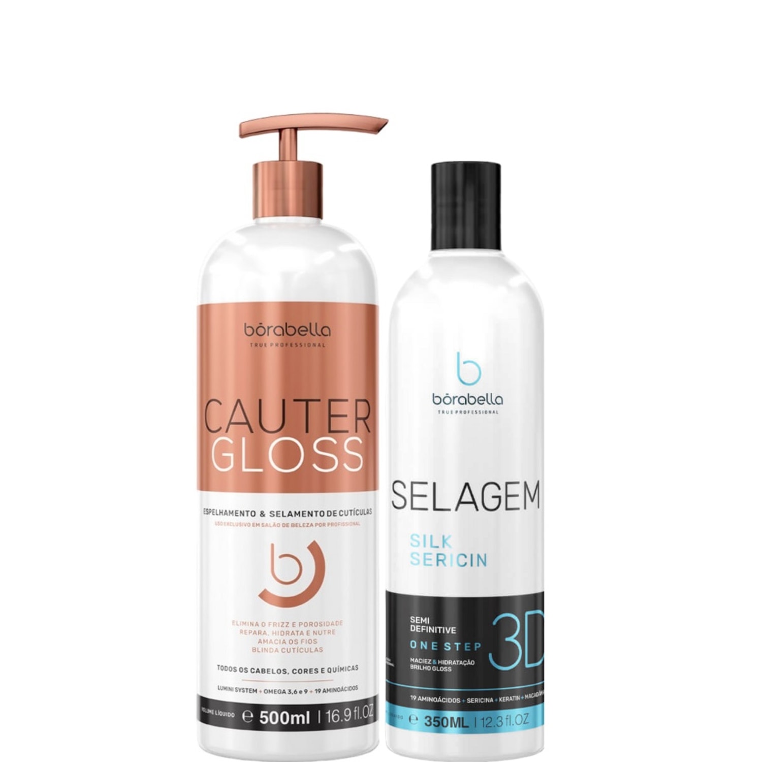 Kit Borabella Cauter Gloss + Selagem 3D Semi Definitiva (2 Produtos)
