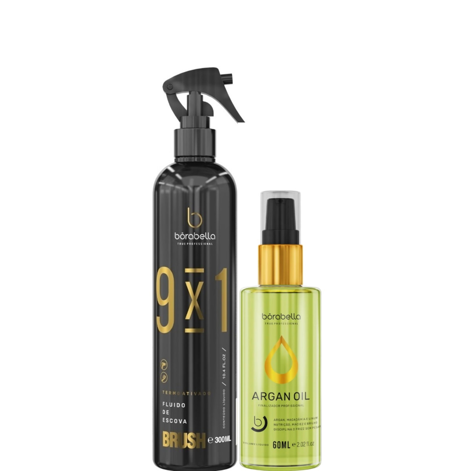 Kit Borabella Brush + Argan Oil (2 Produtos)
