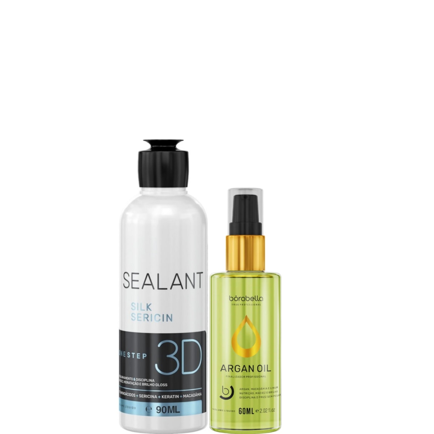 Kit Borabella Selagem 3D Semi Definitiva + Argan Oil (2 Produtos)