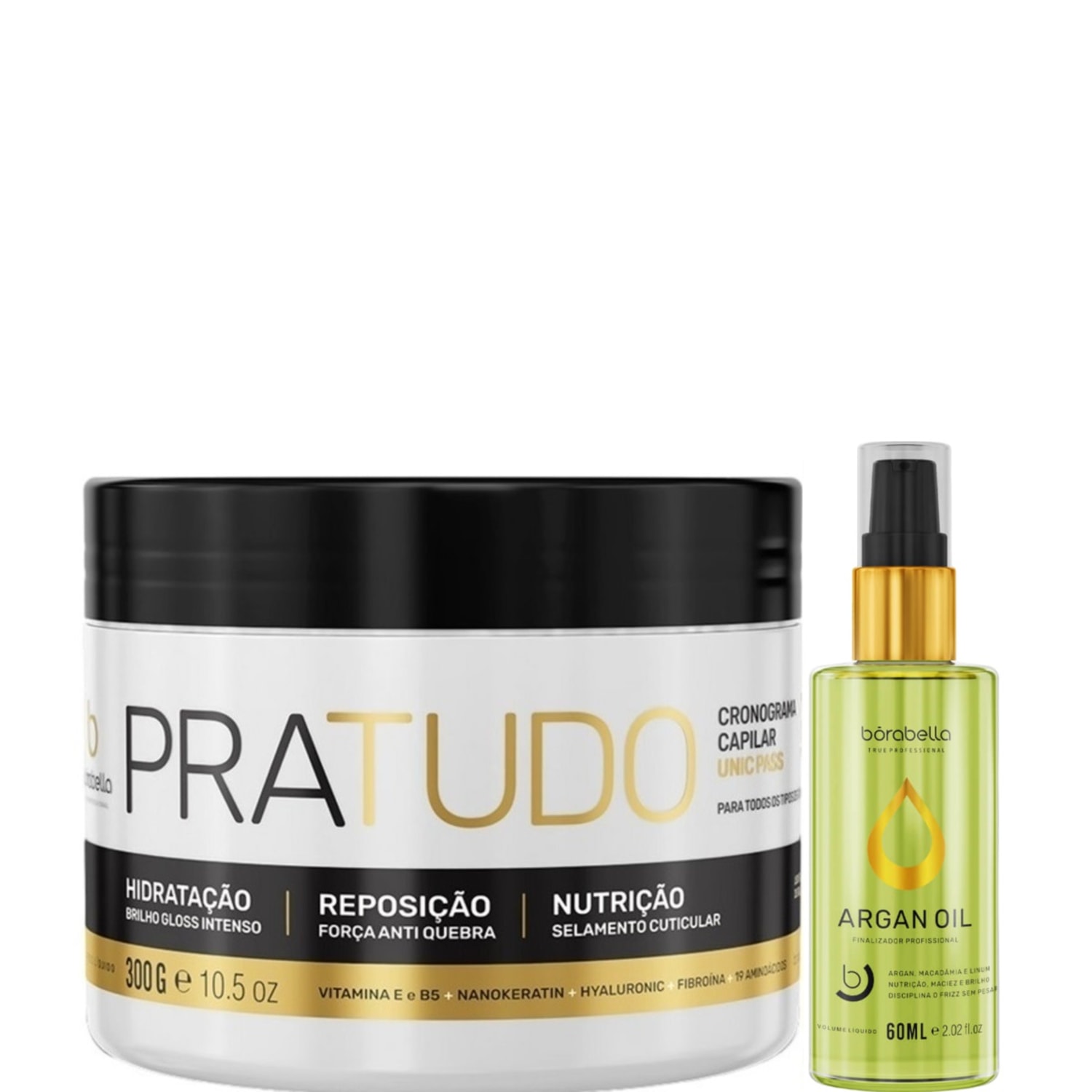Kit Borabella PraTudo + Óleo de Argan (2 Produtos)