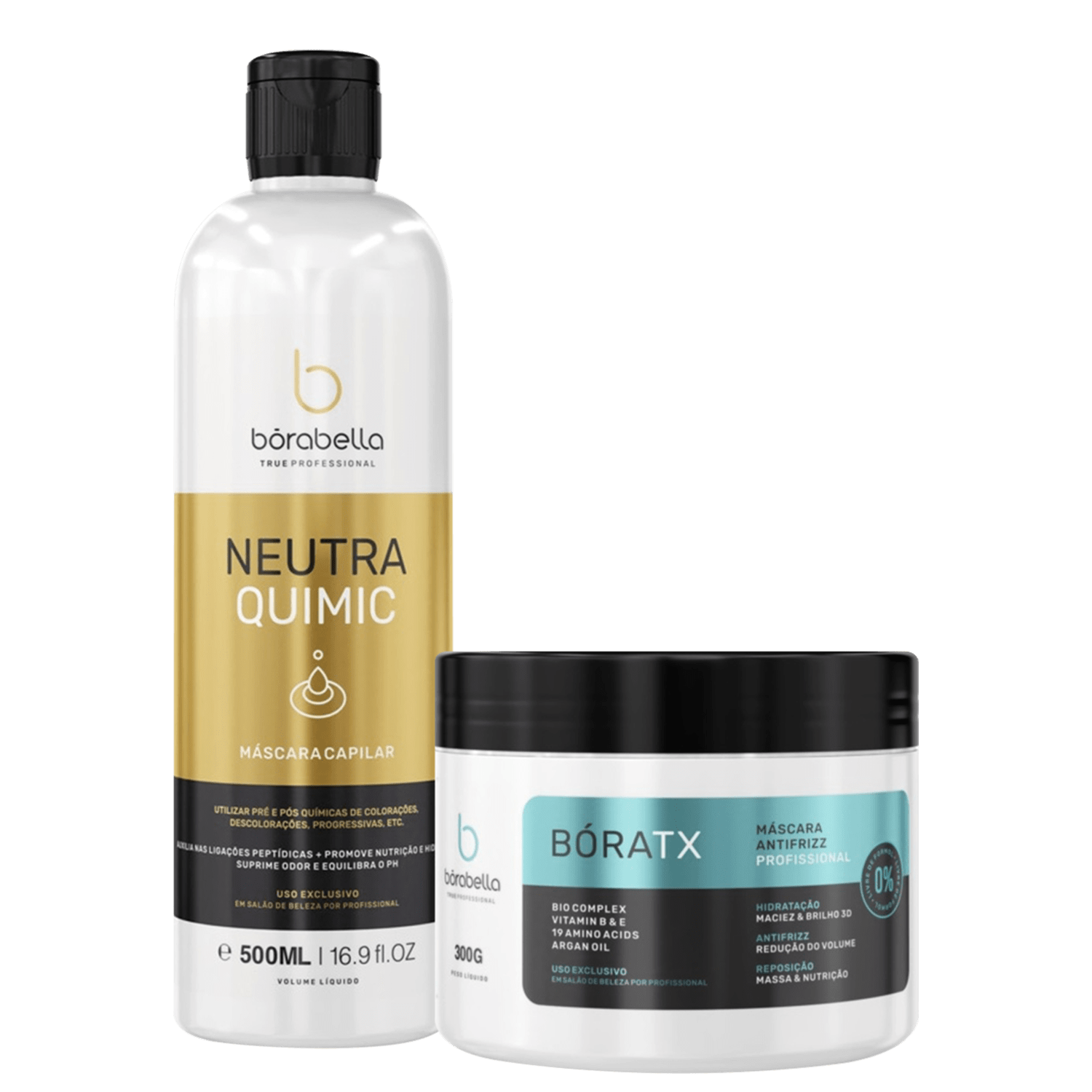 Borabella NeutraQuimic 500ml + Máscara Bóratx 300g