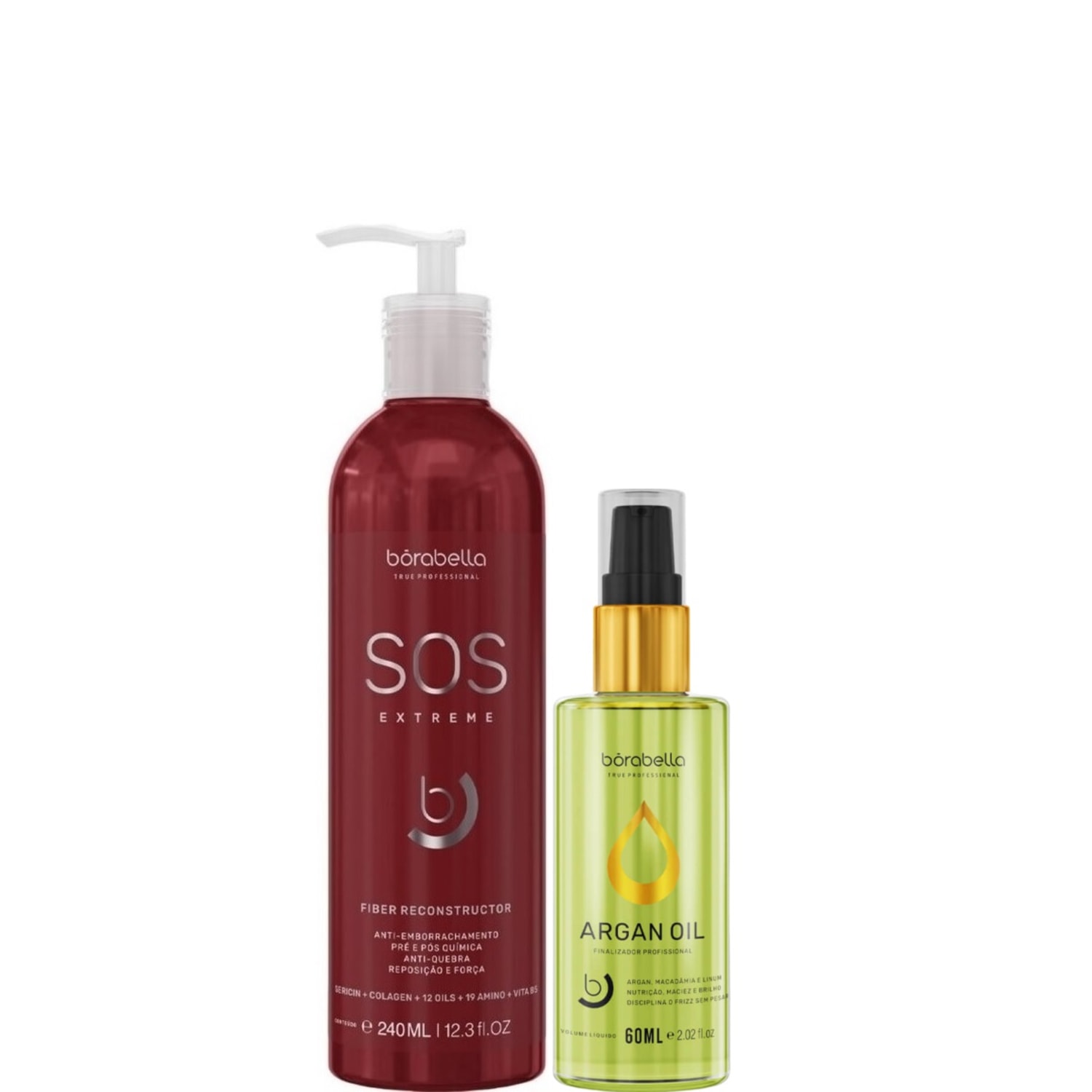 Kit Borabella SOS Extreme + Óleo de Argan Plus (2 Produtos)