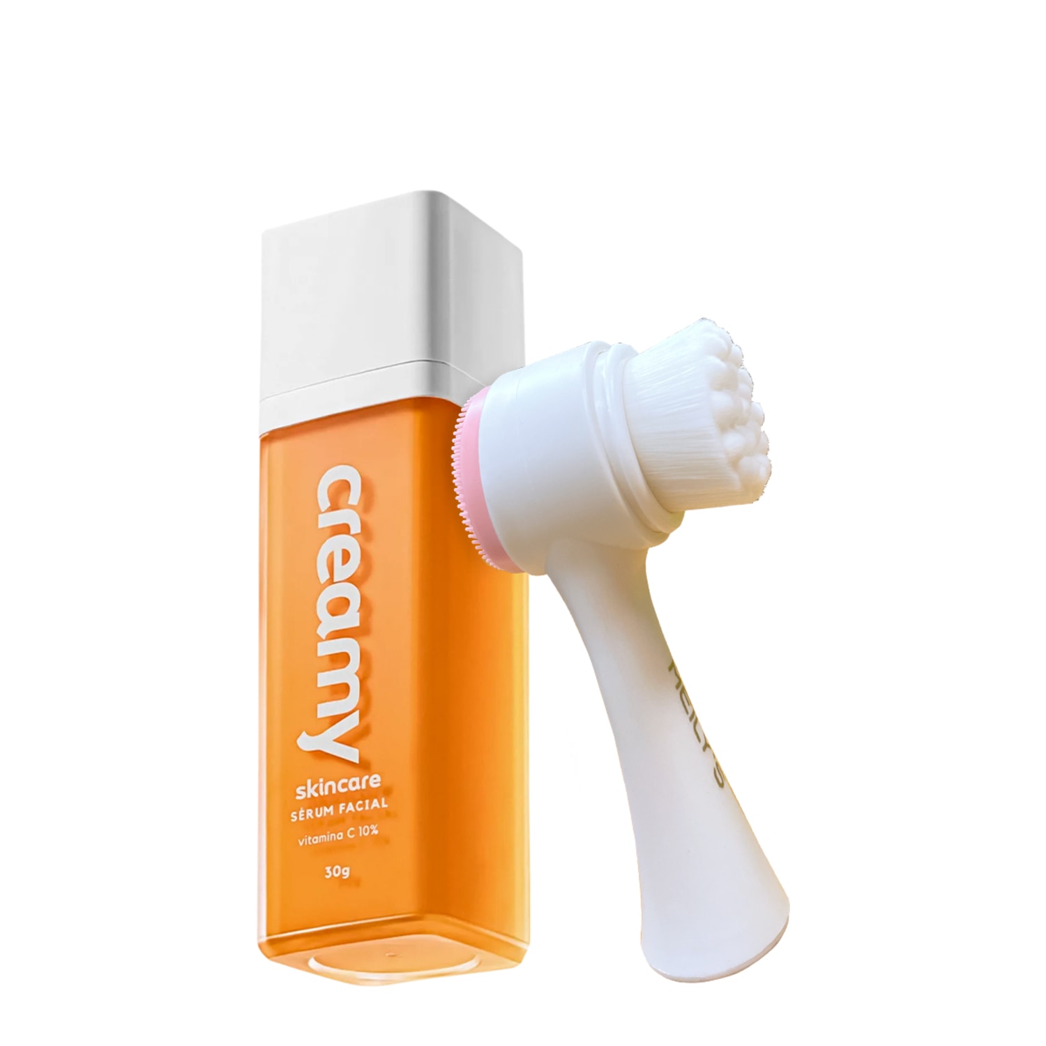 Kit Creamy Vitamina C e Escova de Limpeza Facial 2 em 1 (2 produtos)
