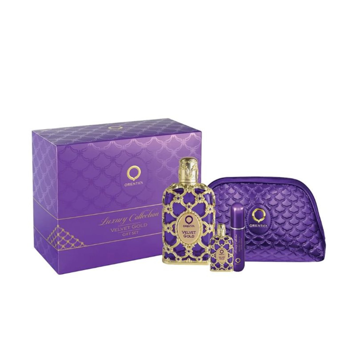 Conjunto Velvet Gold Orientica Perfumes (4 Produtos)