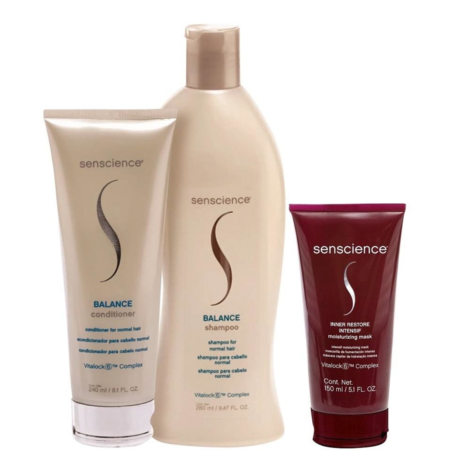 Kit Senscience Balance + Inner Restore Intensif Trio (3 Produtos)