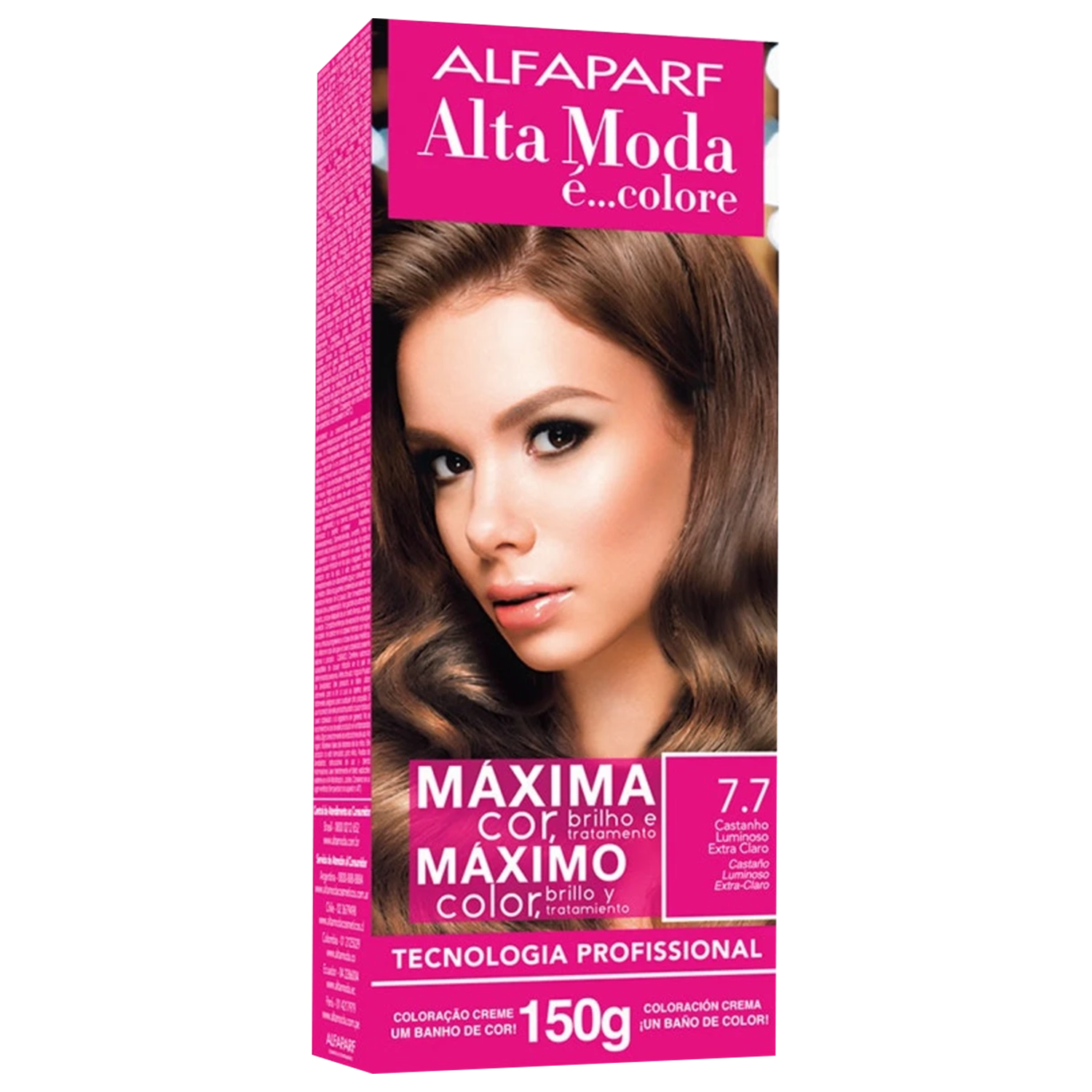 Alta Moda é.Colore 7.7 Castanho Luminoso Extra Claro - Coloração Permanente 150g > Alta Moda é.Colore 7.7 Castanho Luminoso Extra Claro - Coloração Permanente 150g