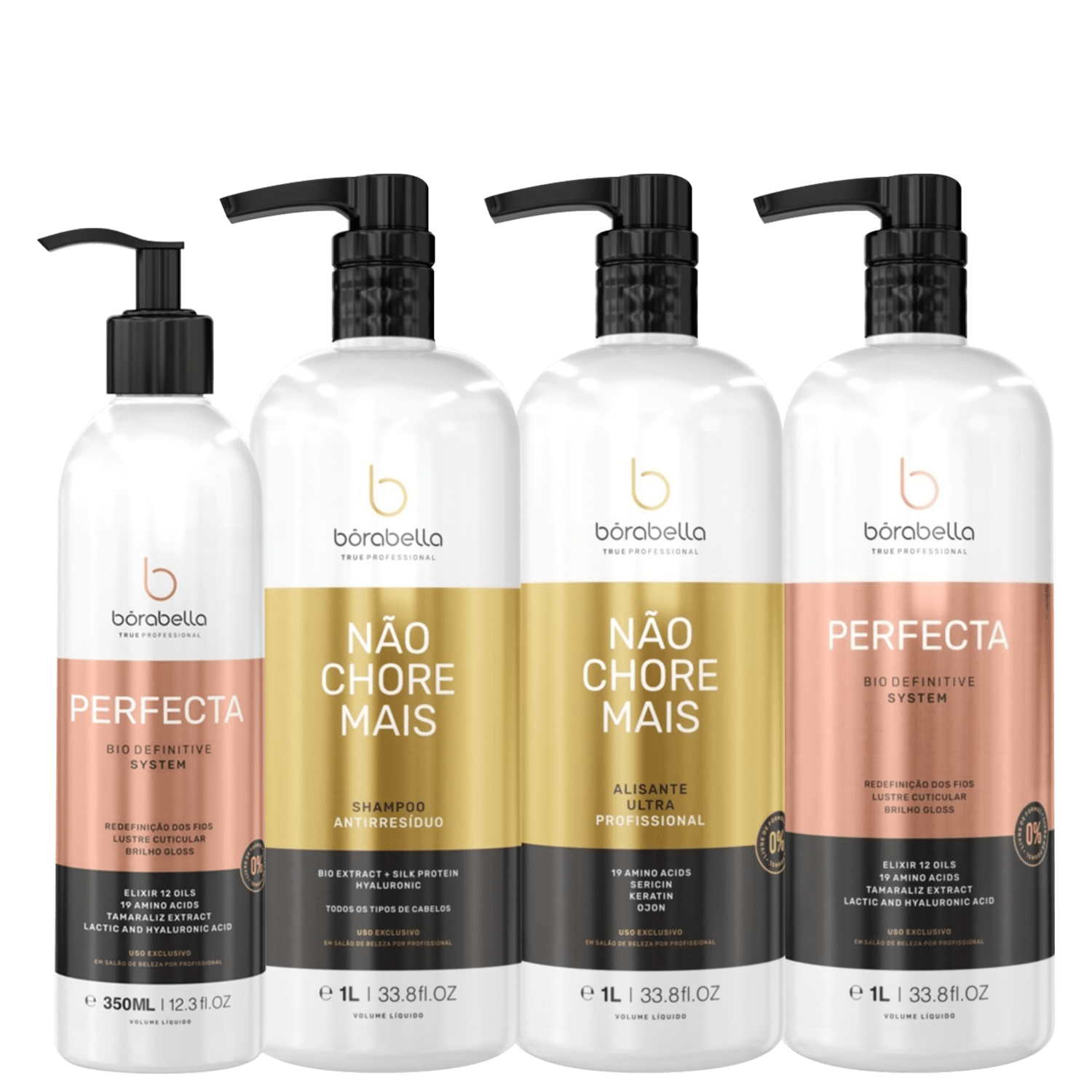 Borabella Kit Não Chore Mais + Perfecta 3x1L + Perfecta 250ml